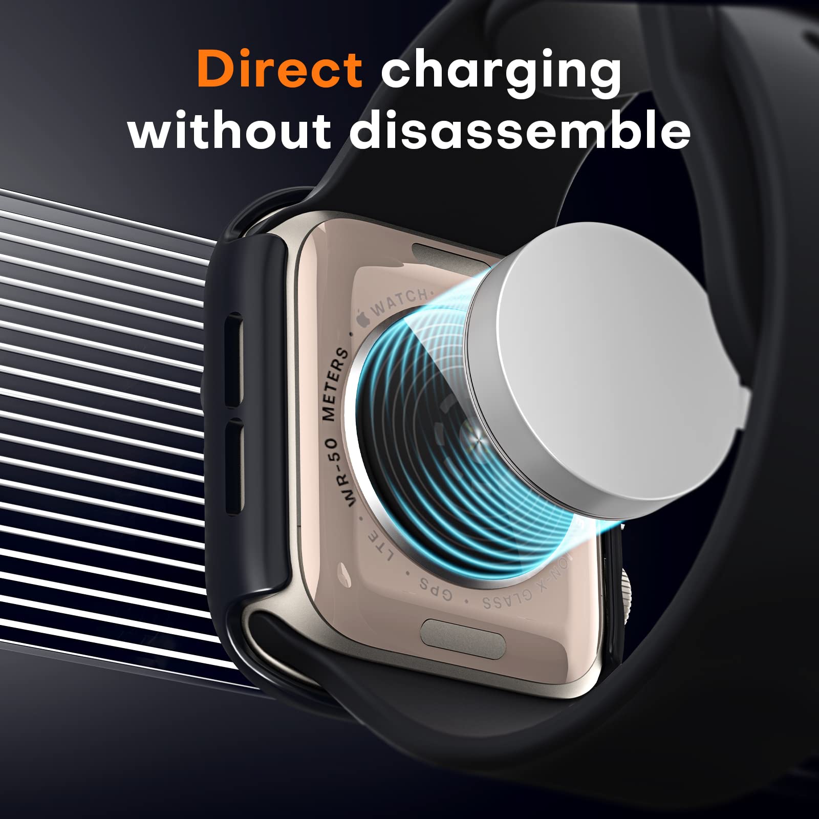 Tocol 2 Pack For Apple Watch Case 44Mm Se (2Nd Gen) Series 6/5/4, [10X Military Grade Shockproof], [Touch Sensitive], [Ultra Thi