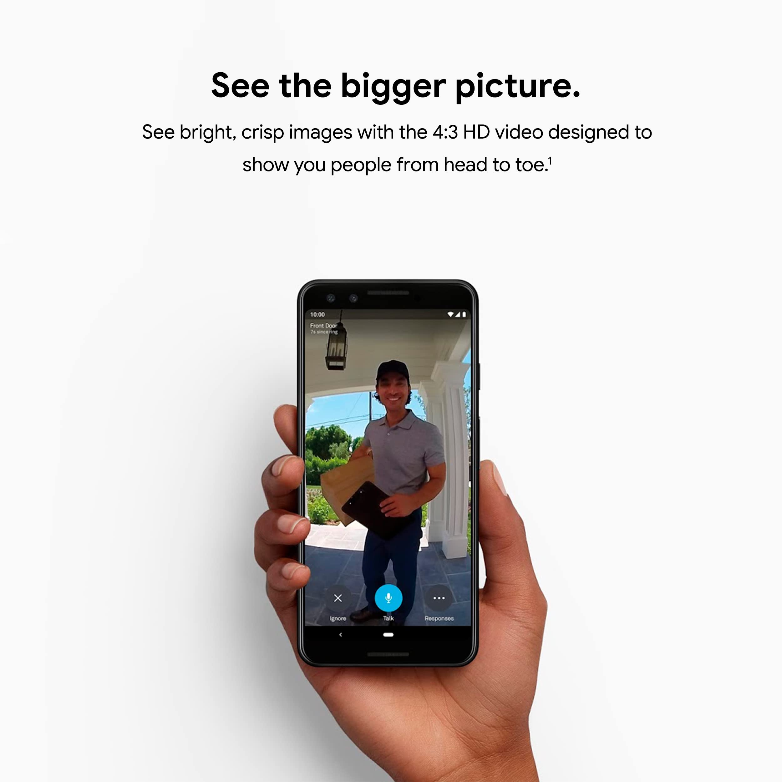 Google Nest Doorbell (Wired) - Formerly Nest Hello - Video Doorbell With 24/7 Streaming - Smart Doorbell Camera For Home With Hd