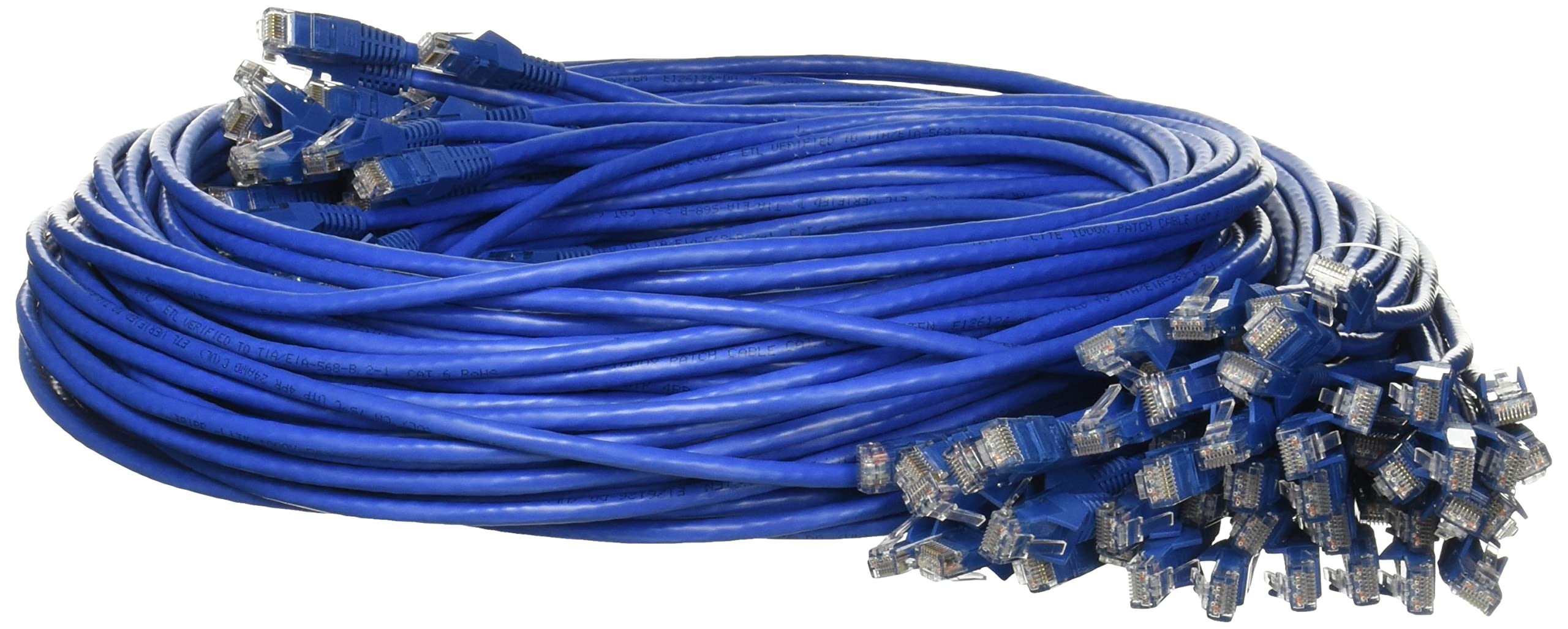 Tripp Lite Cat6 Gigabit Snagless Molded Patch Cable (Rj45 M/M)   Blue   50 Piece Bulk Pack, 5 Ft.(N201 005 Bl50Bp)