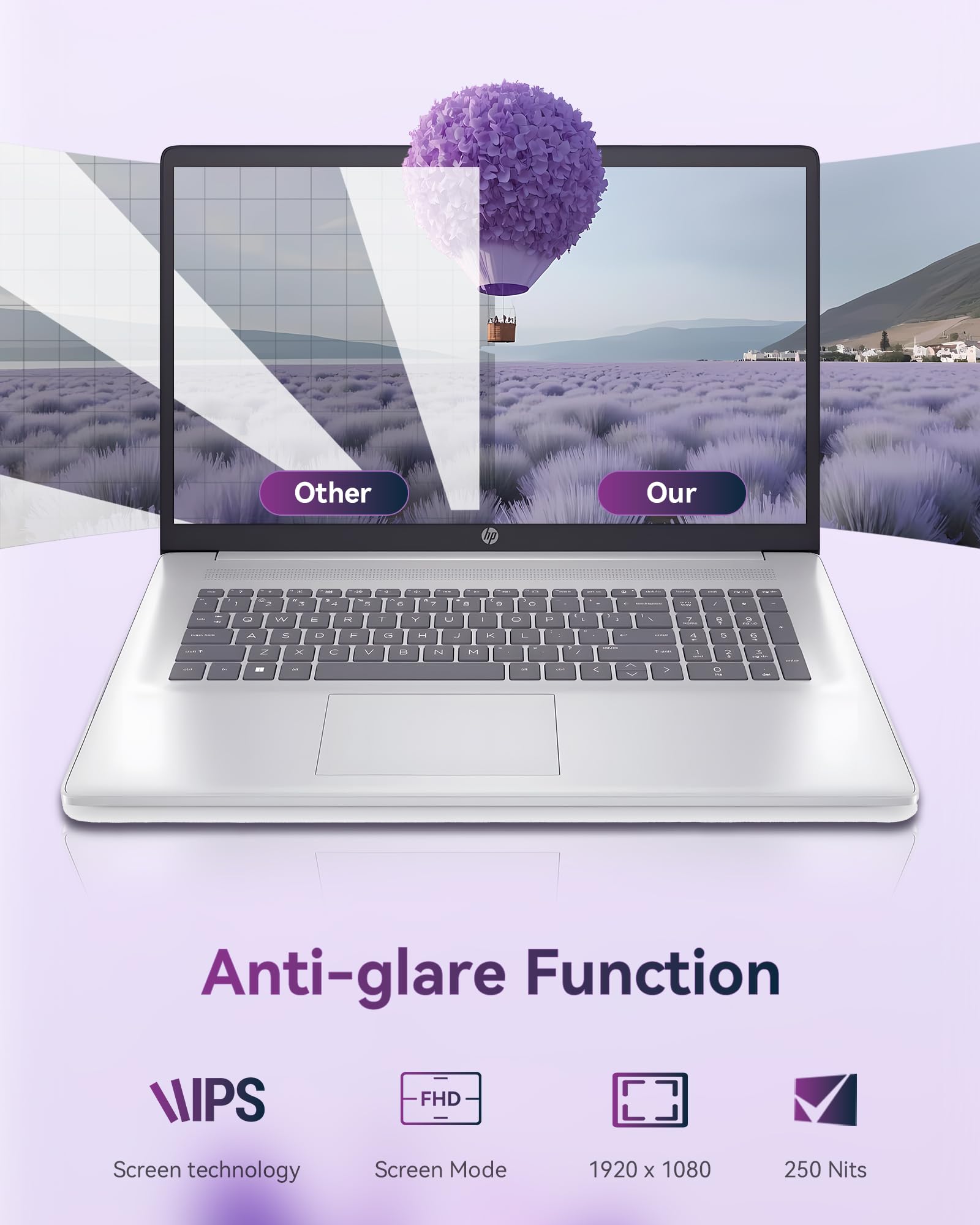 Hp 17 Inch Laptop For Business And Students, Ms Office Lifetime - Wins 11 Pro, Amd Ryzen 5 (Beats I7-1165G7), 17.3'' Fhd, Copilo