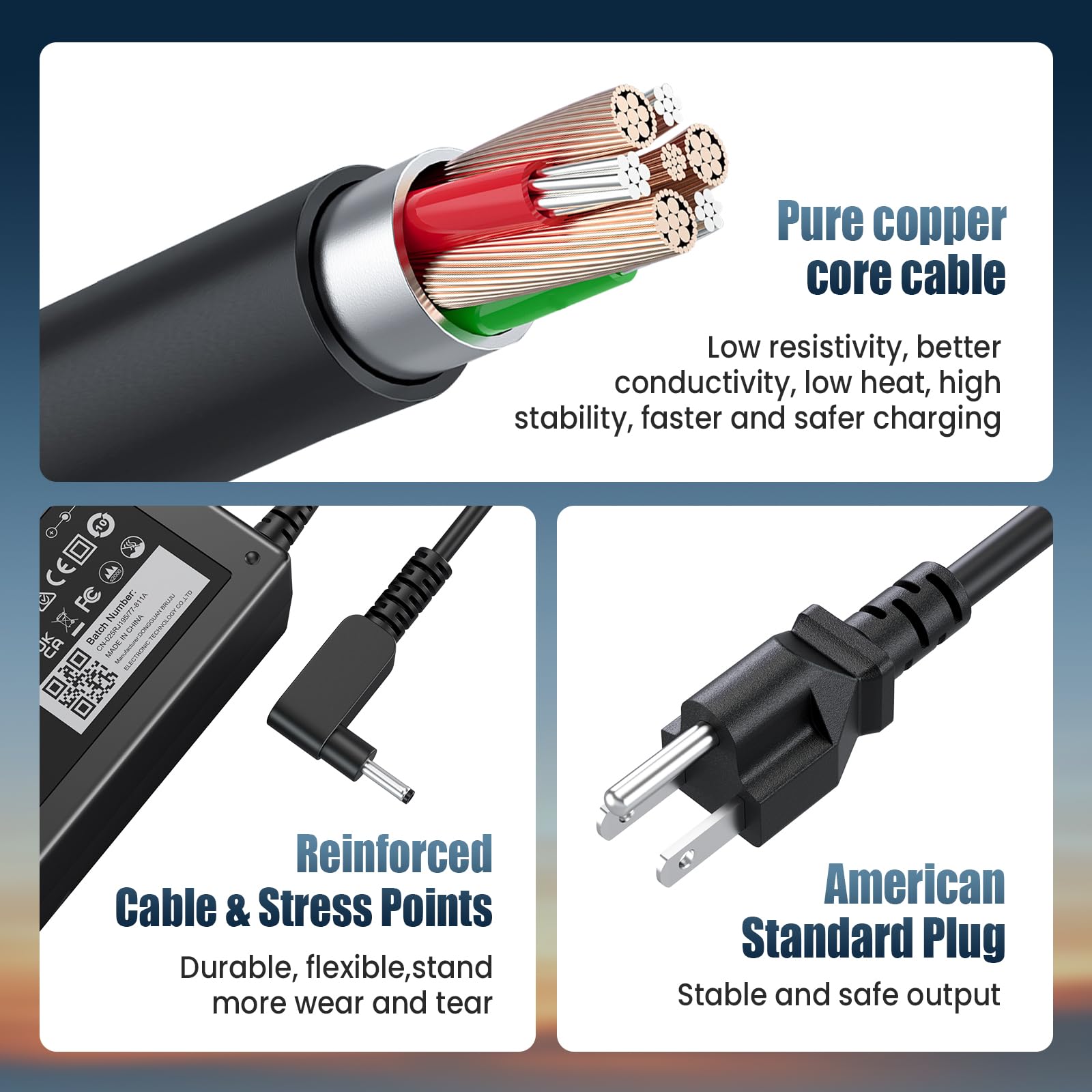 Vuohoeg 19V Laptops Charger Compatible With Acer Aspire 5 A515-56- 36Ut Slim A515-54 Spin 1 3 5 Swift 3 Sa-271 Chromebook C720 C