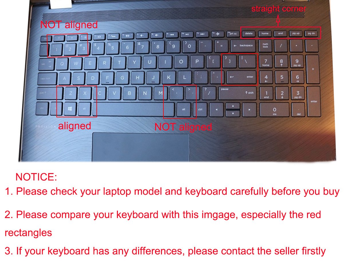Silicone Keyboard Cover Compatible For For 15.6'' Hp Pavilion X360 15 Br075Nr, Pavilion 15 Cc 15 Cb Series 15 Cc010Nr 15 Cb010Nr