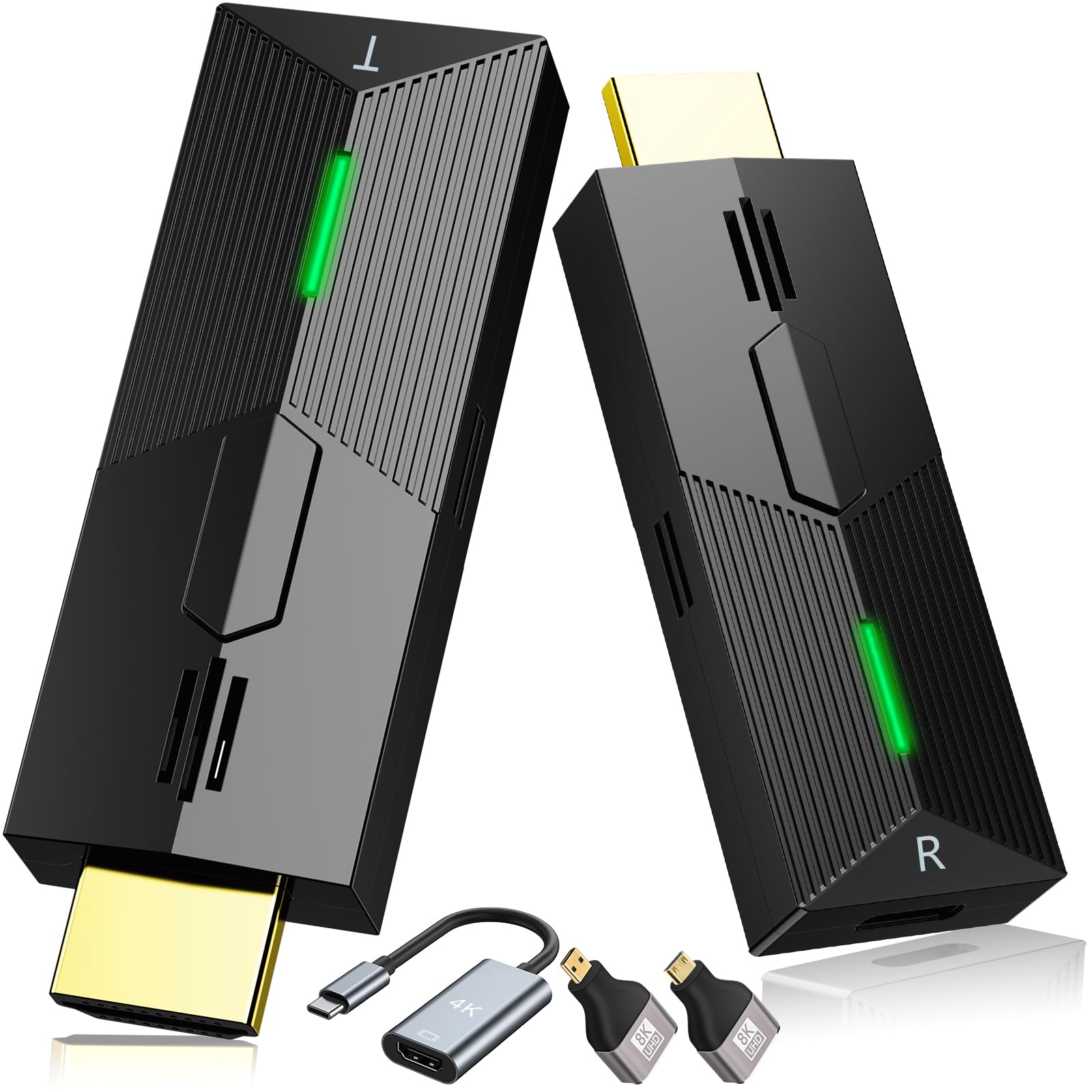 Wireless Hdmi Transmitter And Receiver, Plug & Play 4K Decording, Portable 2.4G/5G Wireless Hdmi Extender Kit For Streaming Vide