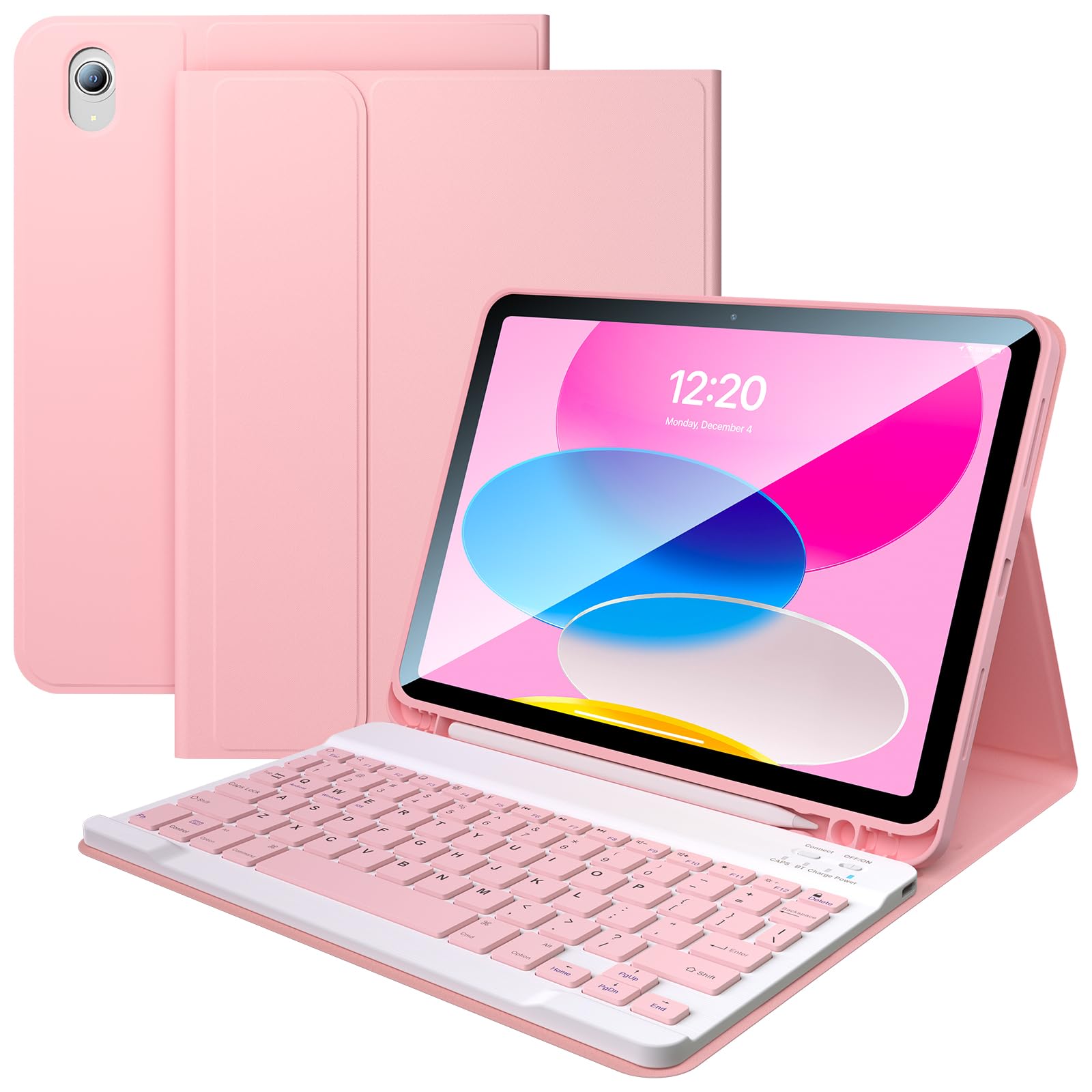 iPad 10th Generation Case with Keyboard for 10.9inch 2022 iPad Keyboard Case for 10th Gen Magnetic Detachable BT Keyboard Silico
