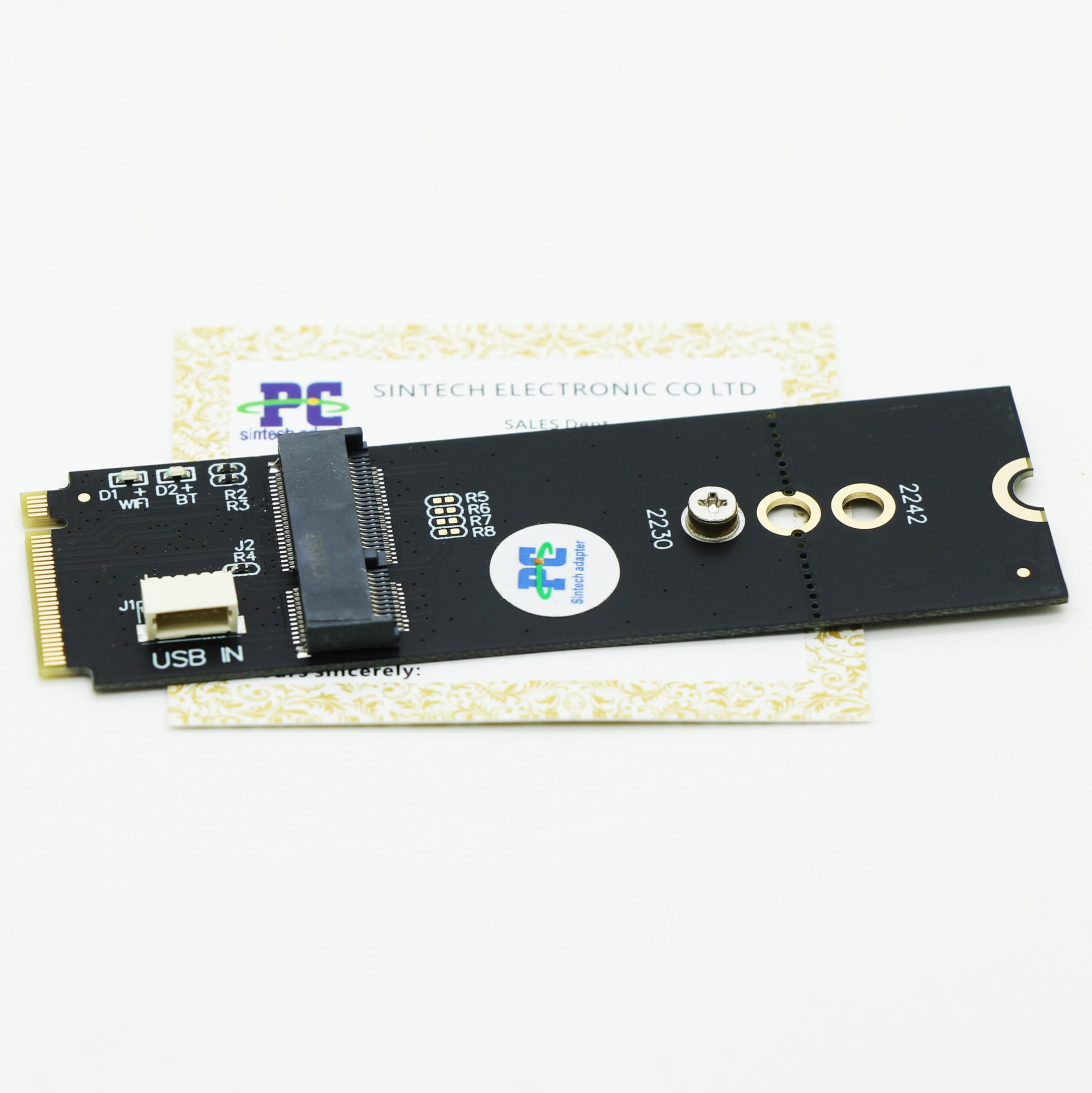 Sintech M.2 M-Key M.2 A/E Key,Ngff Key-E Card To M.2 Key M Adapter Card Compatible With Intel 7260,8260,9260