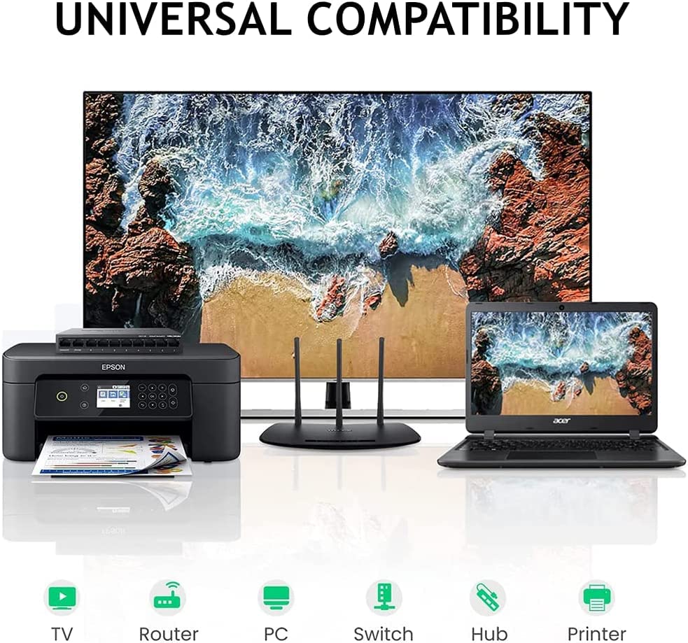 Penglin 5Pcs Rj45 Panel Mount Connector,Double Head Cat6/5E /5 Ethernet Lan Cable Connector Adapter Female To Female With Waterp