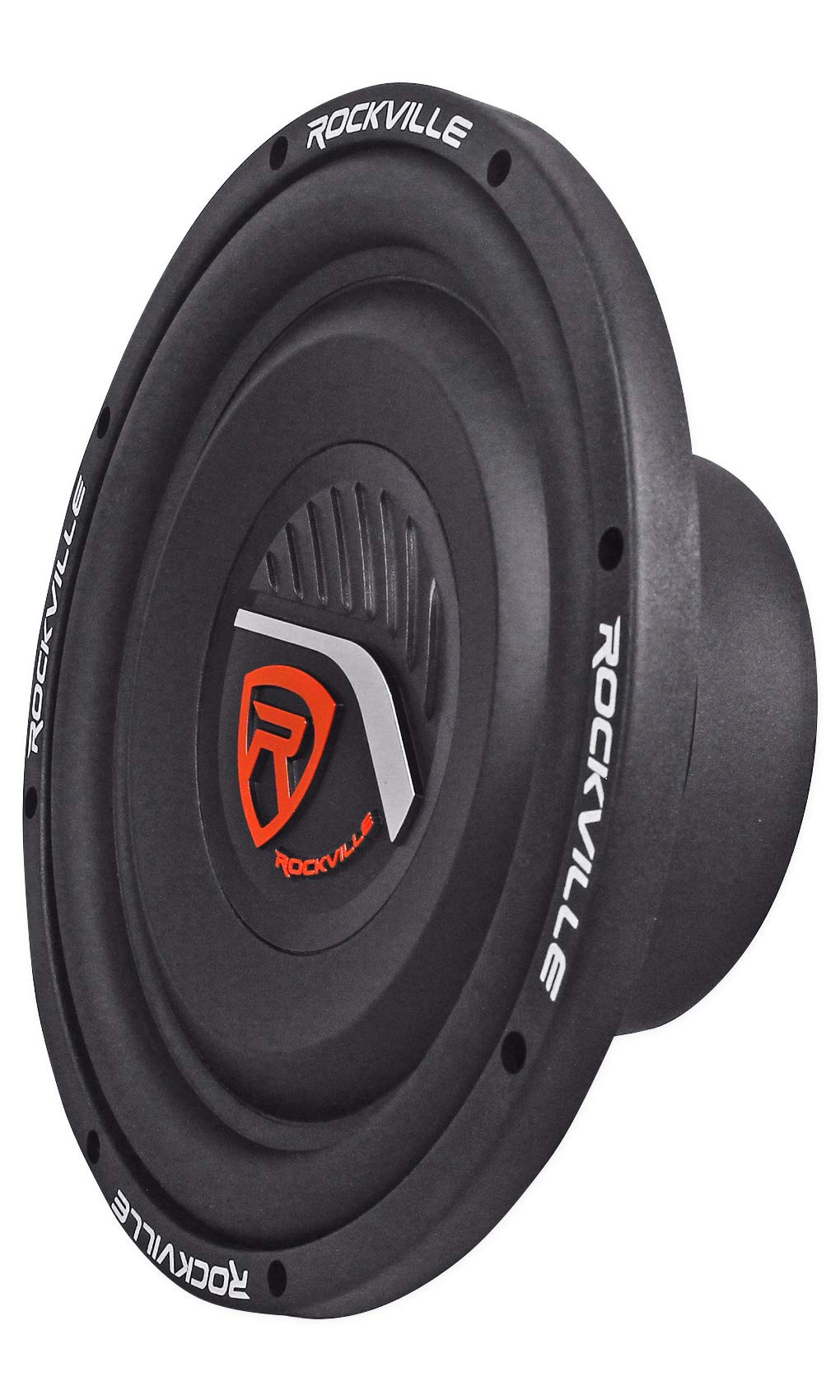 Rockville W10T4-S2 10 Shallow Mount Car Subwoofer, 1200W Peak/600W Program/300W RMS CEA Rated, 2-Ohm, 3.39 Mounting Depth, Compa