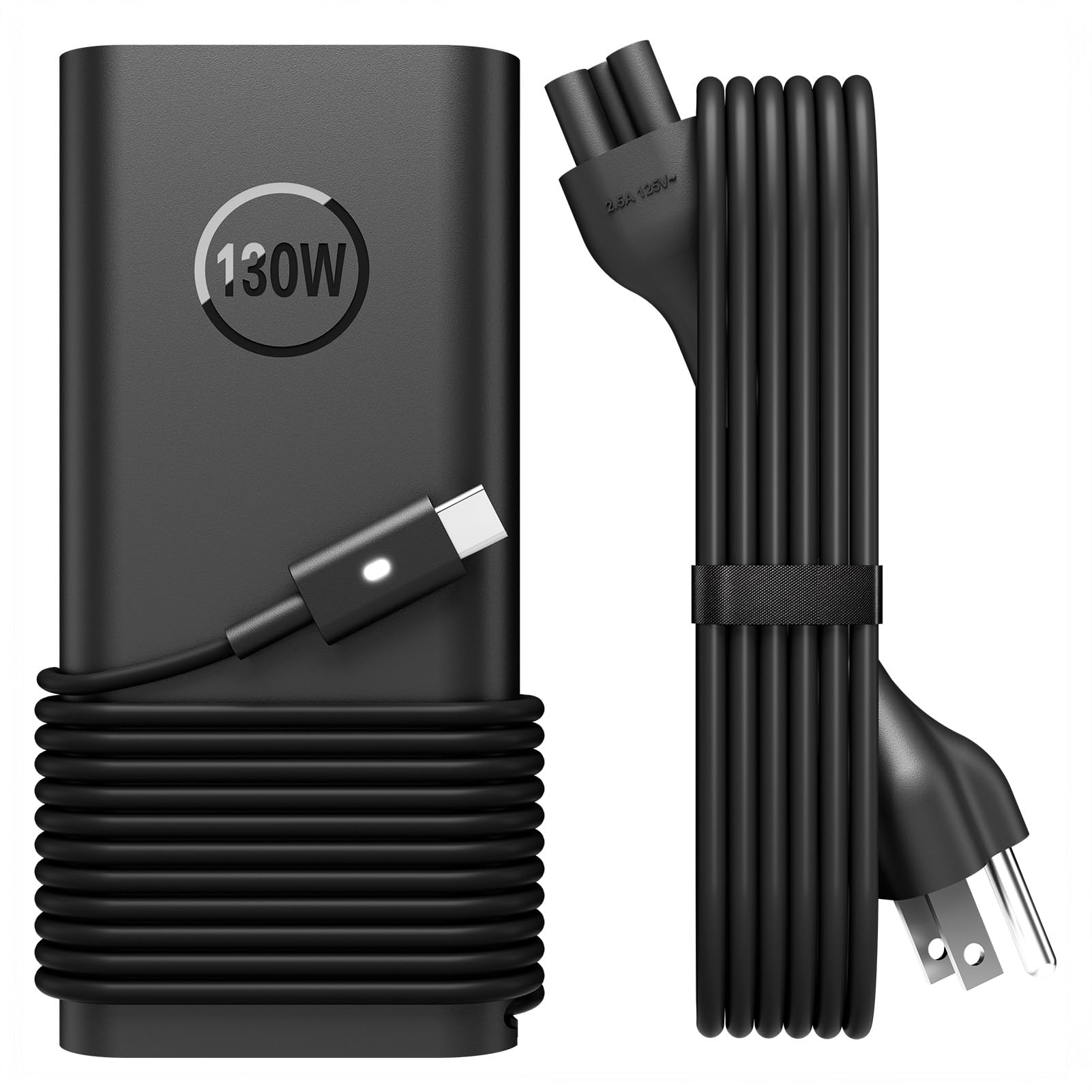 130W USB C Laptop Charger Type-C Power Adapter for Dell XPS 15 2-in-1 9575 XPS 17 9700 Precision 5530 5550 5750 3660 3551 Latitu