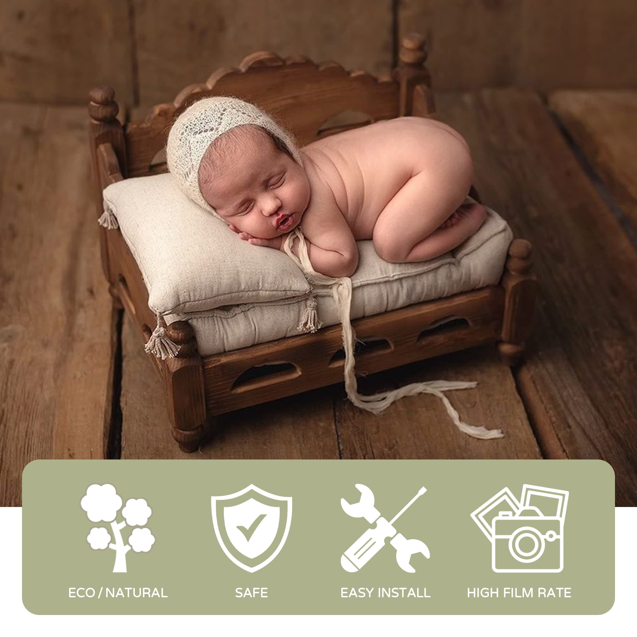 M&G House Newborn Photography Props Mattress Pillow Photography Accessories Baby Photoshoot Props Bed Mattress Bed Mat(Beige Whi