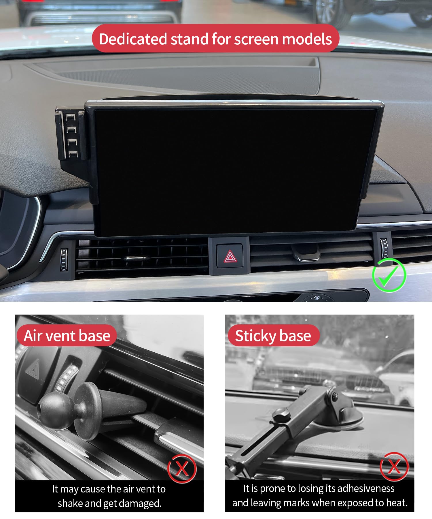 Masergogo Car Phone Holder For 2021-2025 Audi Q5/2020-2025 A5/S5/Rs5/20-25 A4/S4, 360 Rotation, 10.1 Inch Screen Fixed Clip, Aut