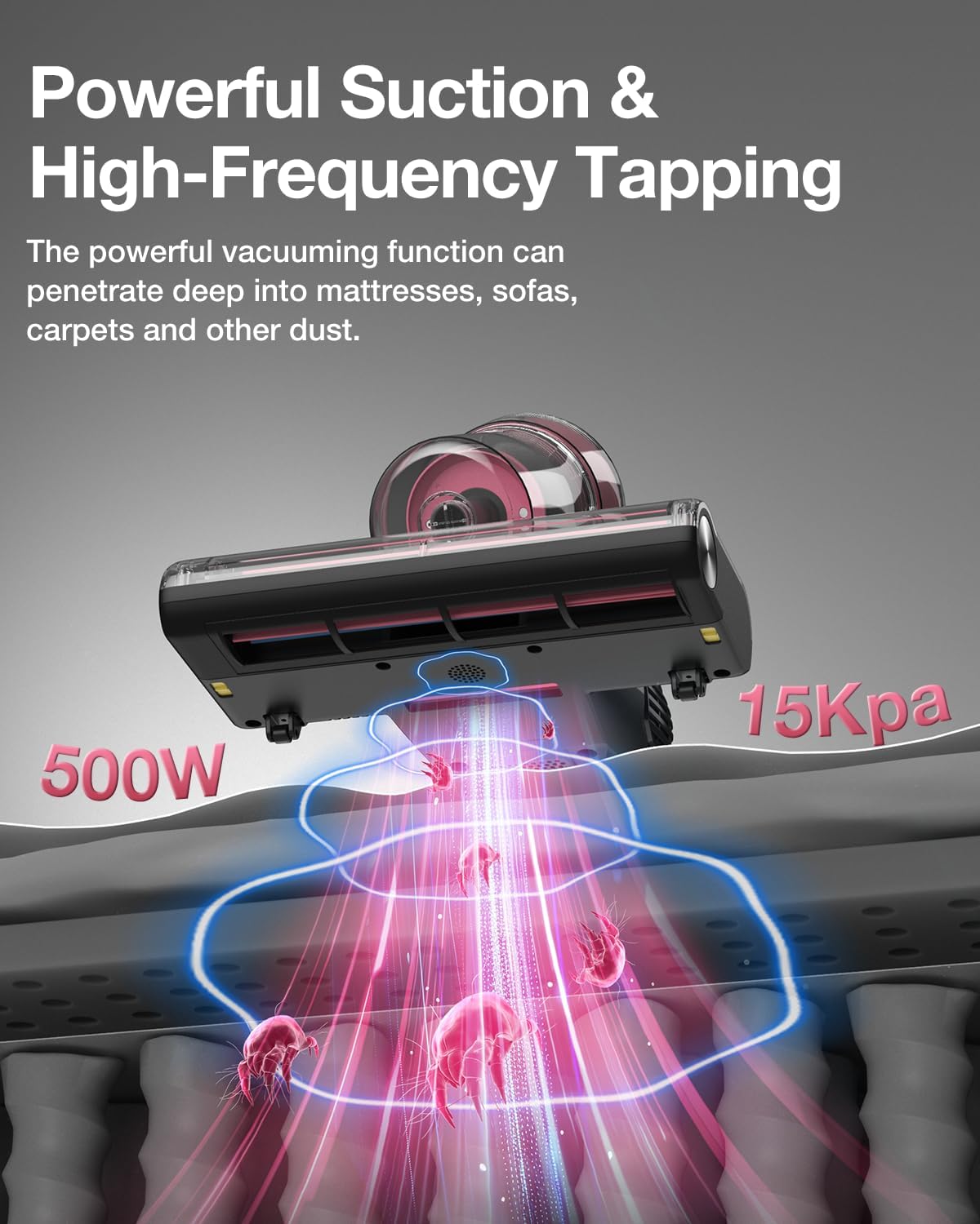 Jimmy Bx8 Mattress Vacuum Cleaner With Dust Sensor, Bed Vacuum With Uv & Ultrasound, Hot Wind Technology And Air Purification, 1