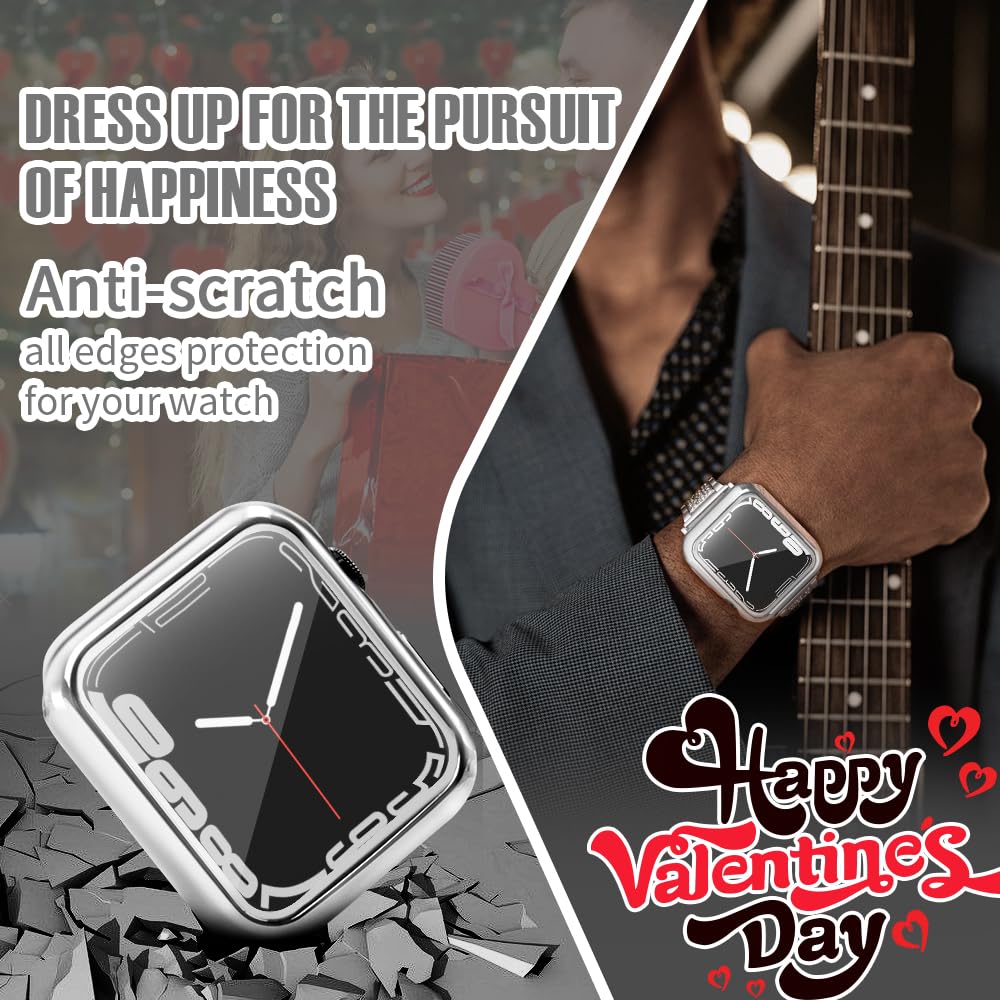 Top4Cus 41Mm Cover Soft Tpu Anti Scratch Lightweight 41Mm Iwatch Case All Around Screen Protector, Optional Cases Compatible Wit