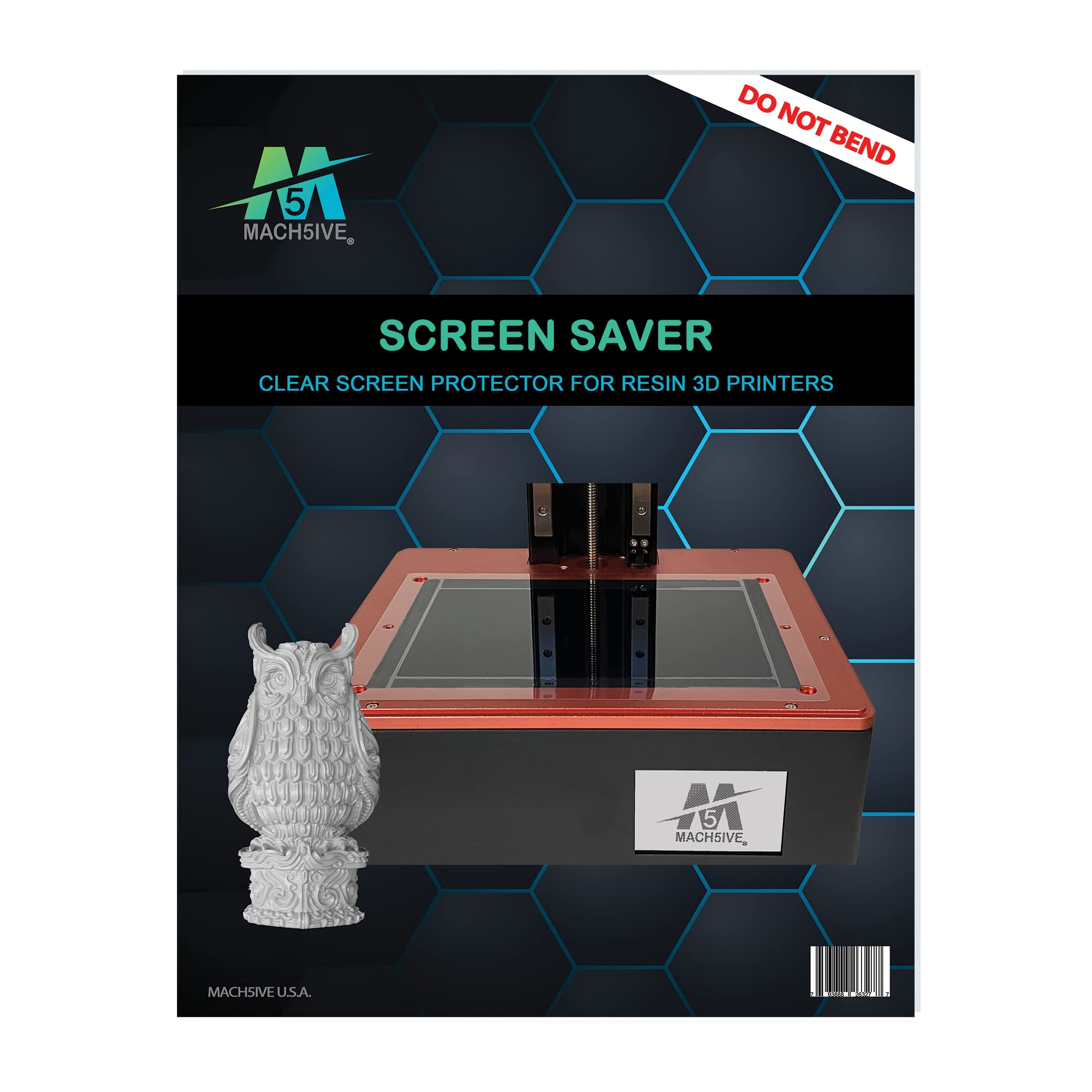 Mach5Ive Screen Savers For Resin 3D Printers   Saturn 3 & Saturn 3 Ultra (5 Pack)
