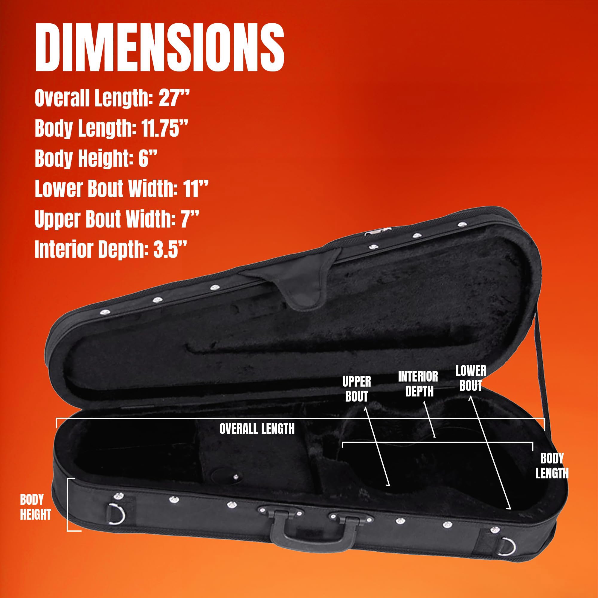 Gearlux Concert Ukulele Case (25' Length)