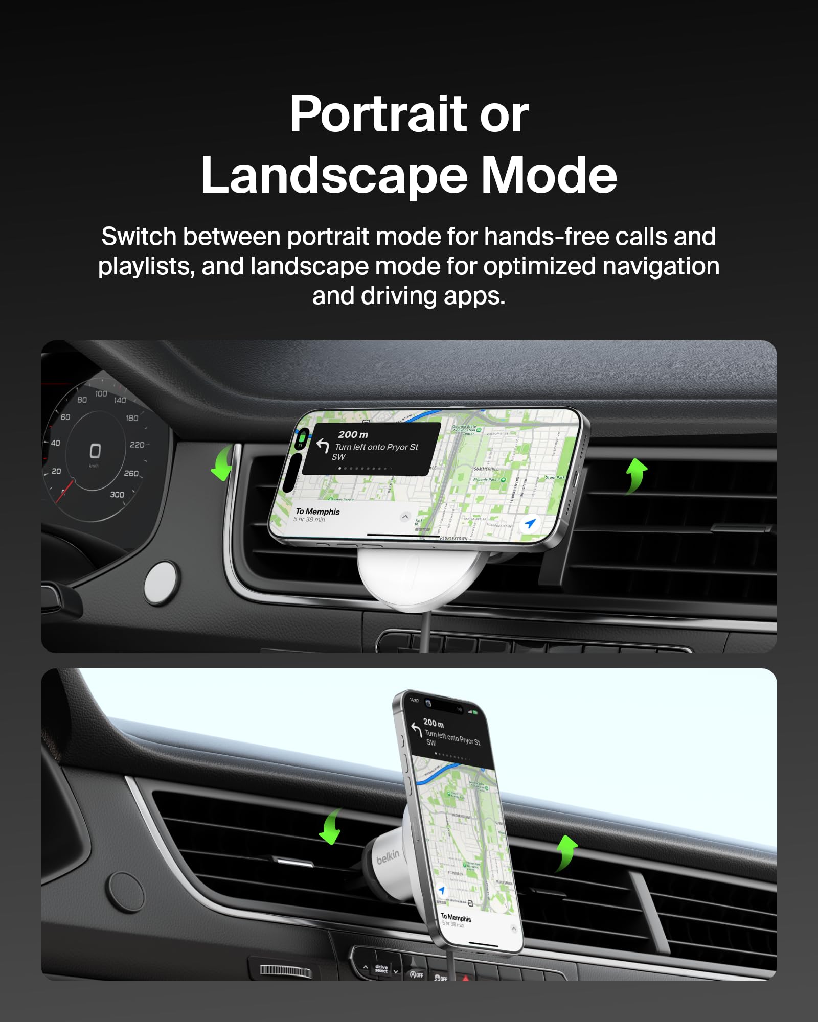 Belkin Wireless Car?Charger 15W   Magsafe Compatible Magnetic Iphone Charger   Qi2 Certified Wireless Charger, Magnetic Car Vent