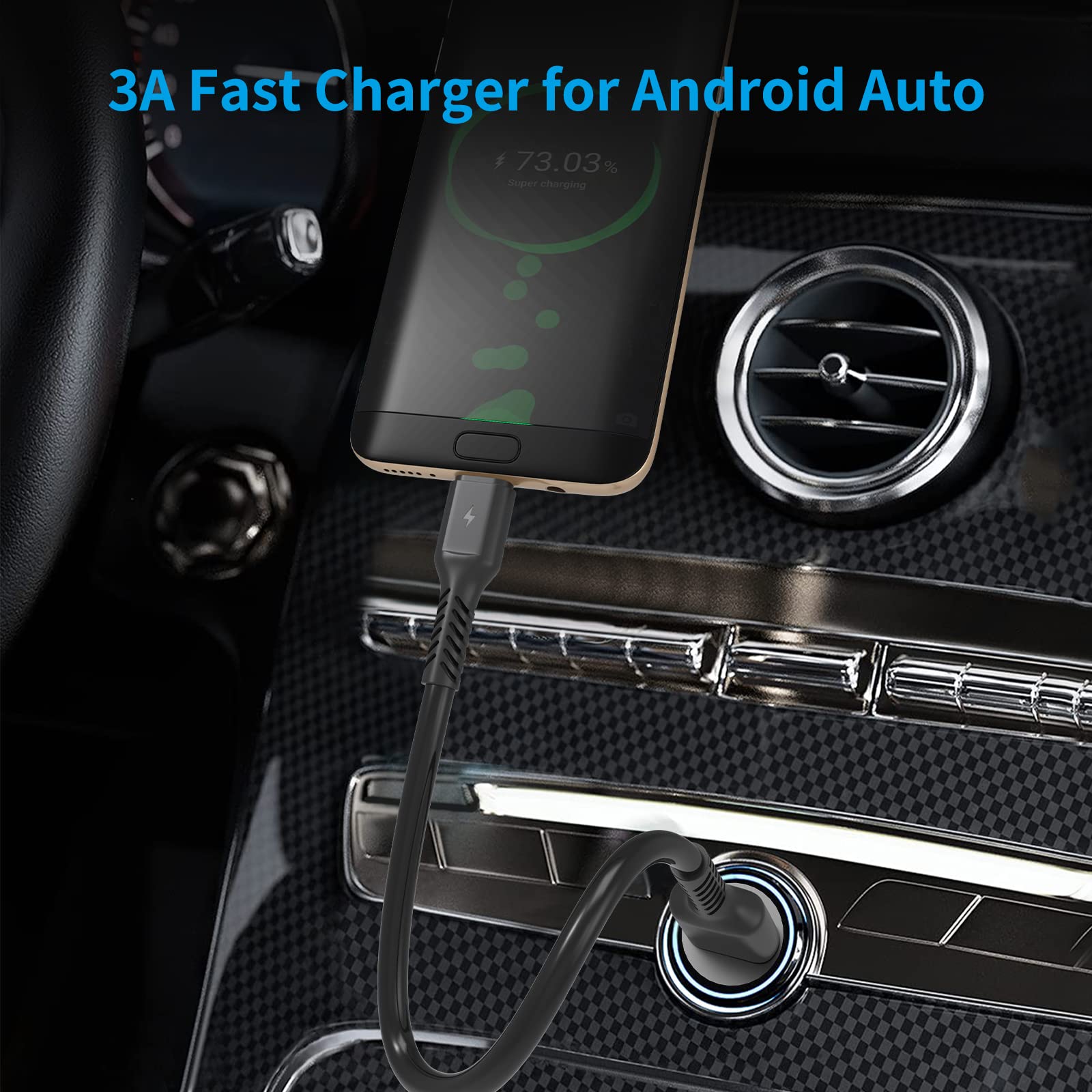 Short Micro Usb Cable 1Ft [5 Pack] Usb 2.0 Micro Usb Charging Cable Android Charger Cord For Samsung Galaxy S7 Edge S6 J7 Note 5