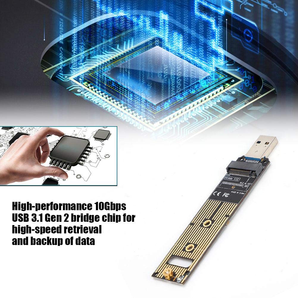 M.2 Nvme Ssd To Usb 3.1 Adapter, M.2 Ngff Nvme To Usb Card Reader Usb 3.1 Gen 2 Bridge Chip With 10 Gbps High Performance
