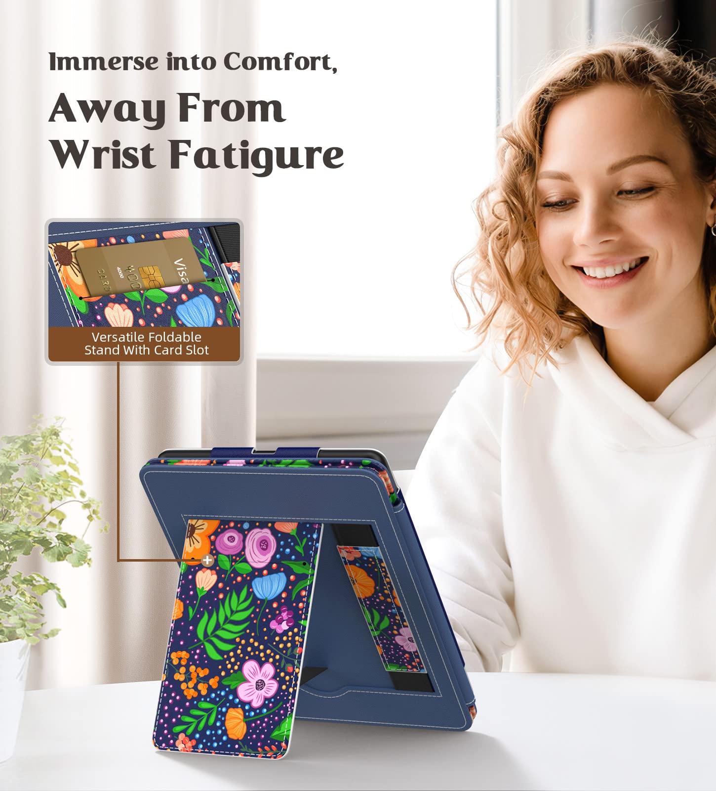 Moko Case For 6.8'' Kindle Paperwhite (11Th Generation 2021) And Kindle Paperwhite Signature Edition, Slim Pu Shell Cover Case W