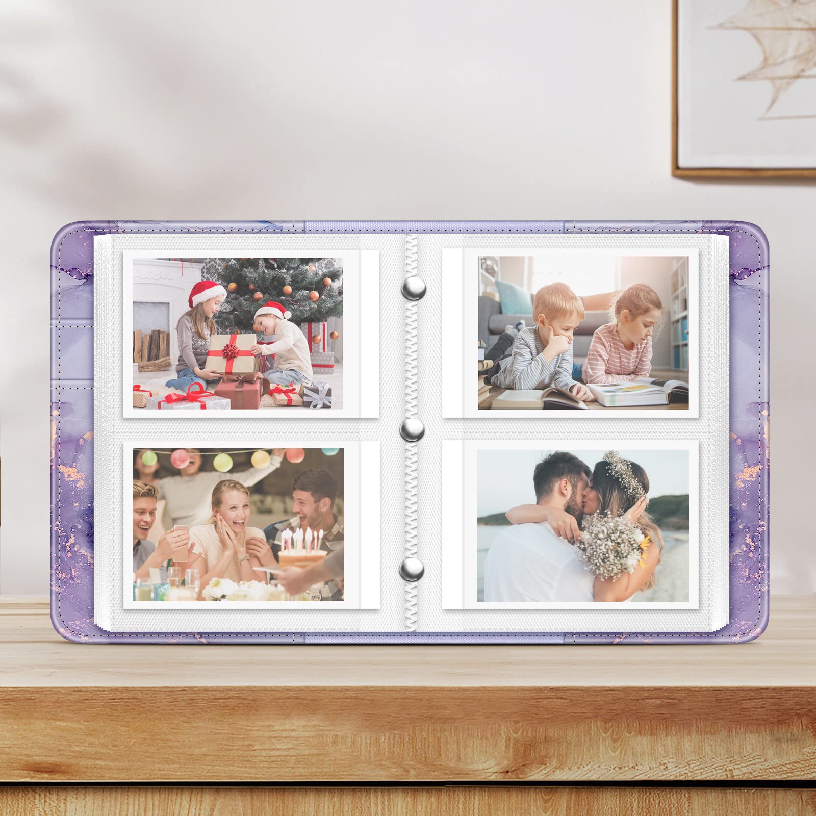 Fintie Small Photo Album For 2X3 Inch Film   104 Pockets Albums For Fujifilm Instax Mini 12/11/99/40/7+/Evo Instant Camera/Insta