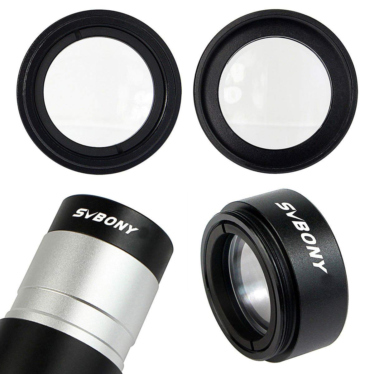Svbony 0.5X Telescope Focal Reducer 1.25 Inches Filter Thread 28X0.6Mm On Both Sides Reduces The Focal Length For Telescope Eyepiece Astronomical