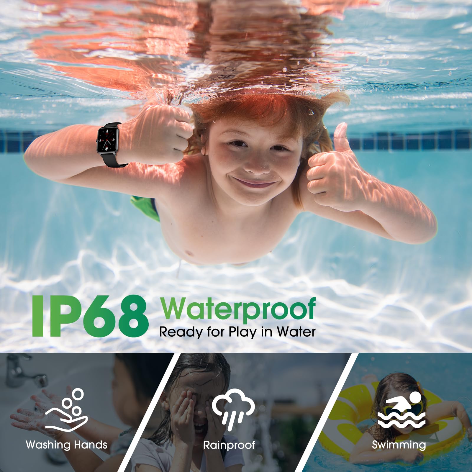 Imzuc Smart Watch For Senior Pedometer, No App/Phone Required Step Tracker, Waterproof Fitness Tracker With Step Counter Stopwat