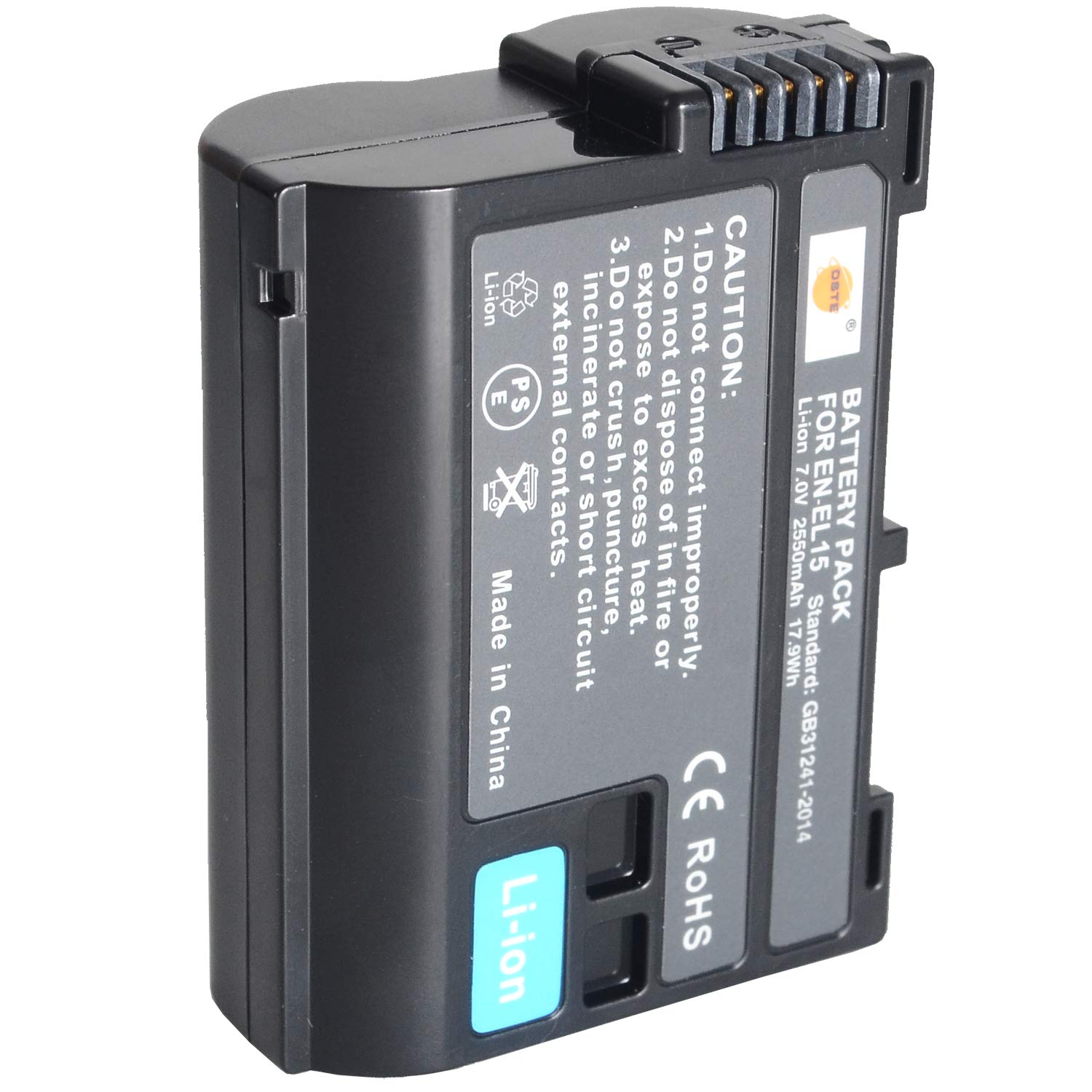 Dste En El15 Enel15A En El15B En El15C Rechargeable Li Ion Battery Compatible With Nikon 1 V1, Z6, Z7, Z8, Z6Ii, Z7Ii D500, D600