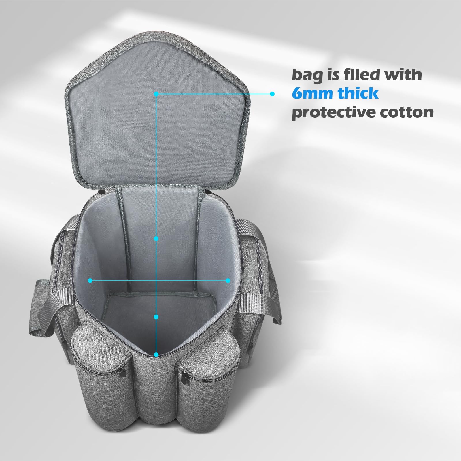 Pisosn Portable Cover Carrying Case Bag Compatible With Bose S1 Pro Portable Bluetooth Speaker (Gray)