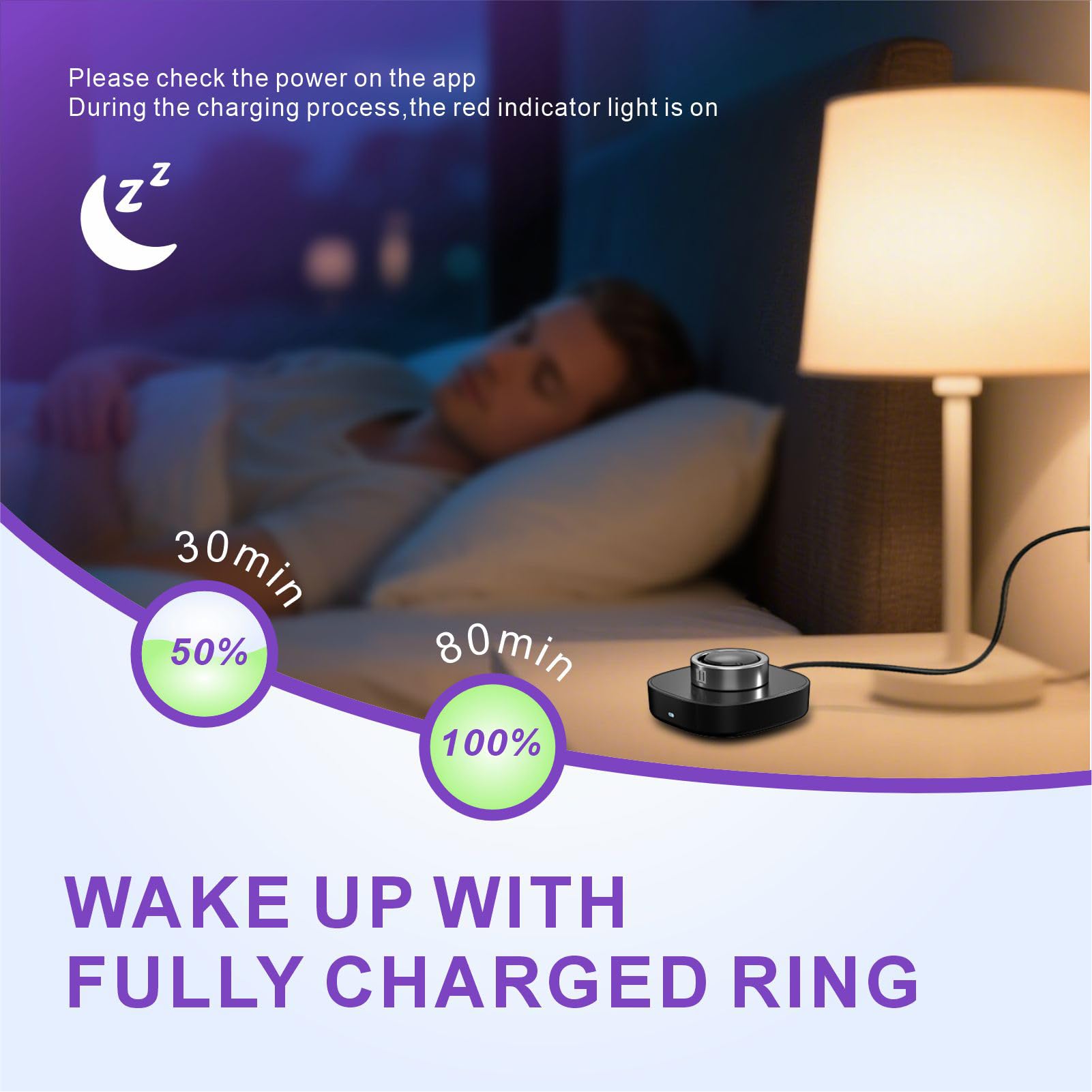 Charger For Oura Ring Gen3 - Size 9 - Fast Charging Dock With Usb C Wall Charger & 3Ft Usb-C Cable Compatible With Oura Ring Gen