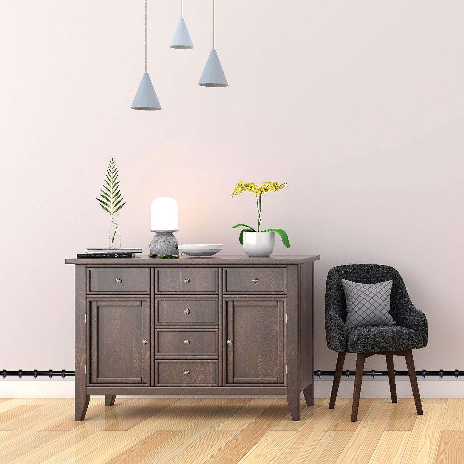 Mini Skater 16Mm Nylon Steel Nail In Circle Ethernet Cable Clips Cord Holder Wire Management,Pack Of 50.(Black)