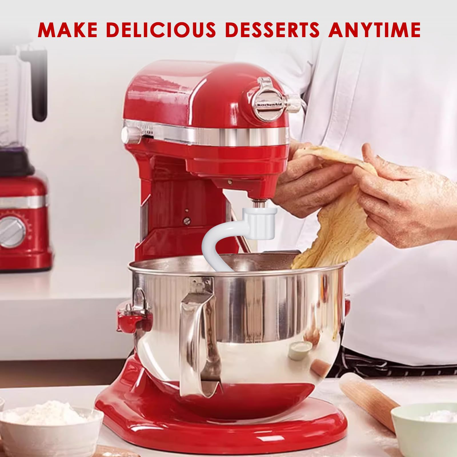 Spiral Dough Hook For Kitchenaid 5Plus & 6Qt Bowl Lift Stand Mixers, Bread Hook Attachment For Kitchen Aid Accessories And Attac