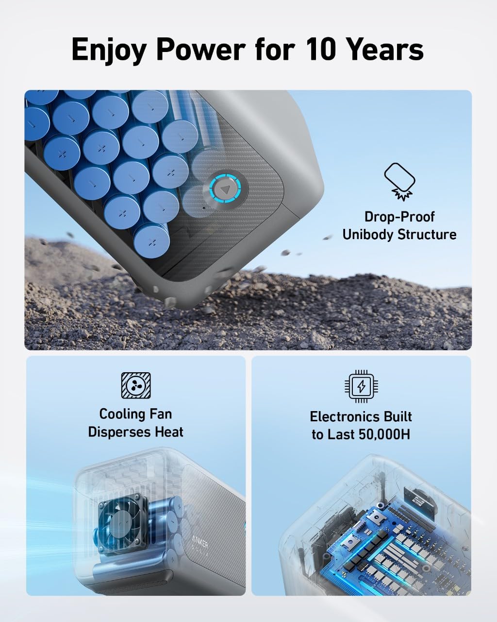 Anker Solix Bp1000 Expansion Battery (1056Wh), Lifepo4 Batteries With 10 Year Lifespan, 1056Wh Extra Battery Solix C1000