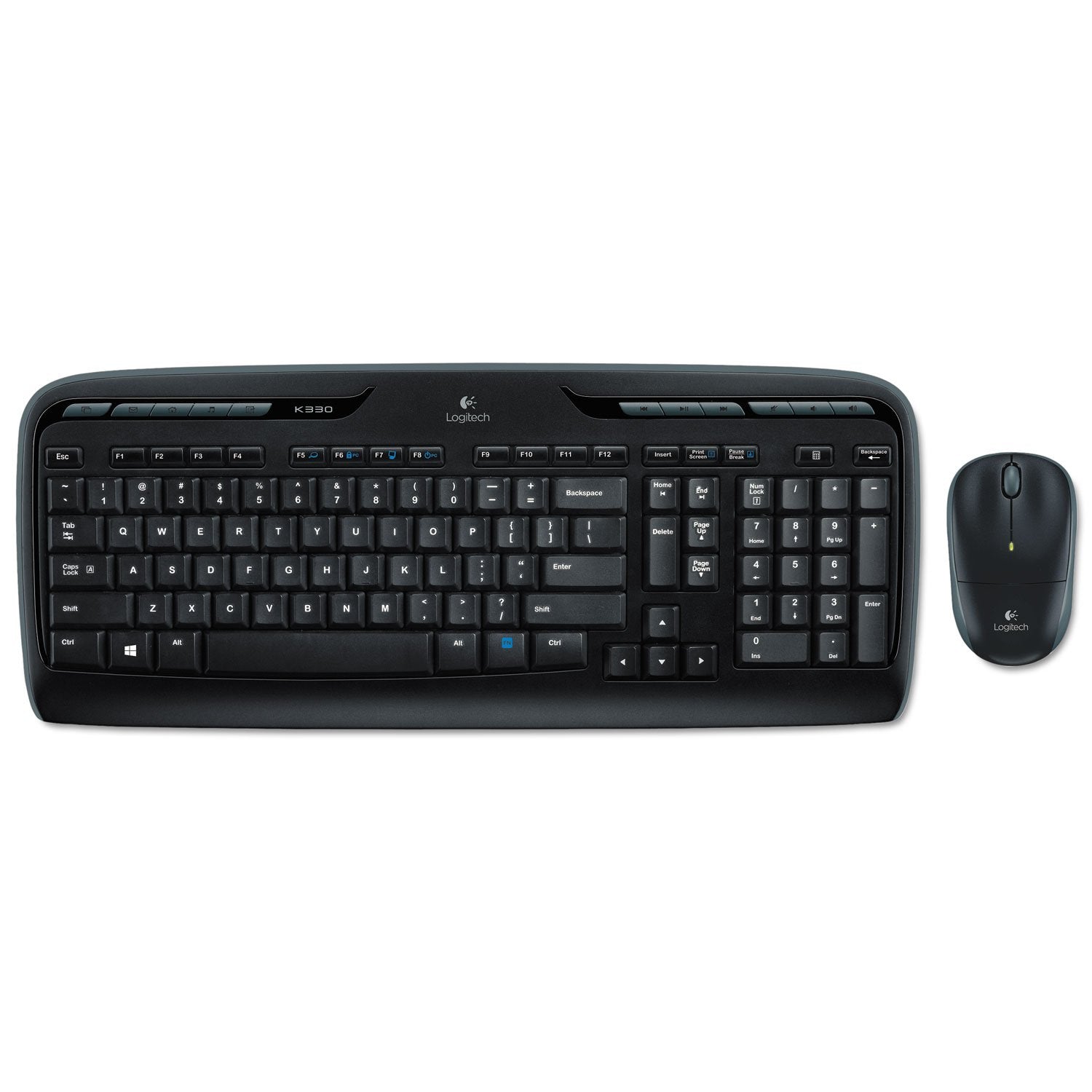 Logitech 920002836 Mk320 Wireless Desktop Set, Keyboard/Mouse, Usb, Black