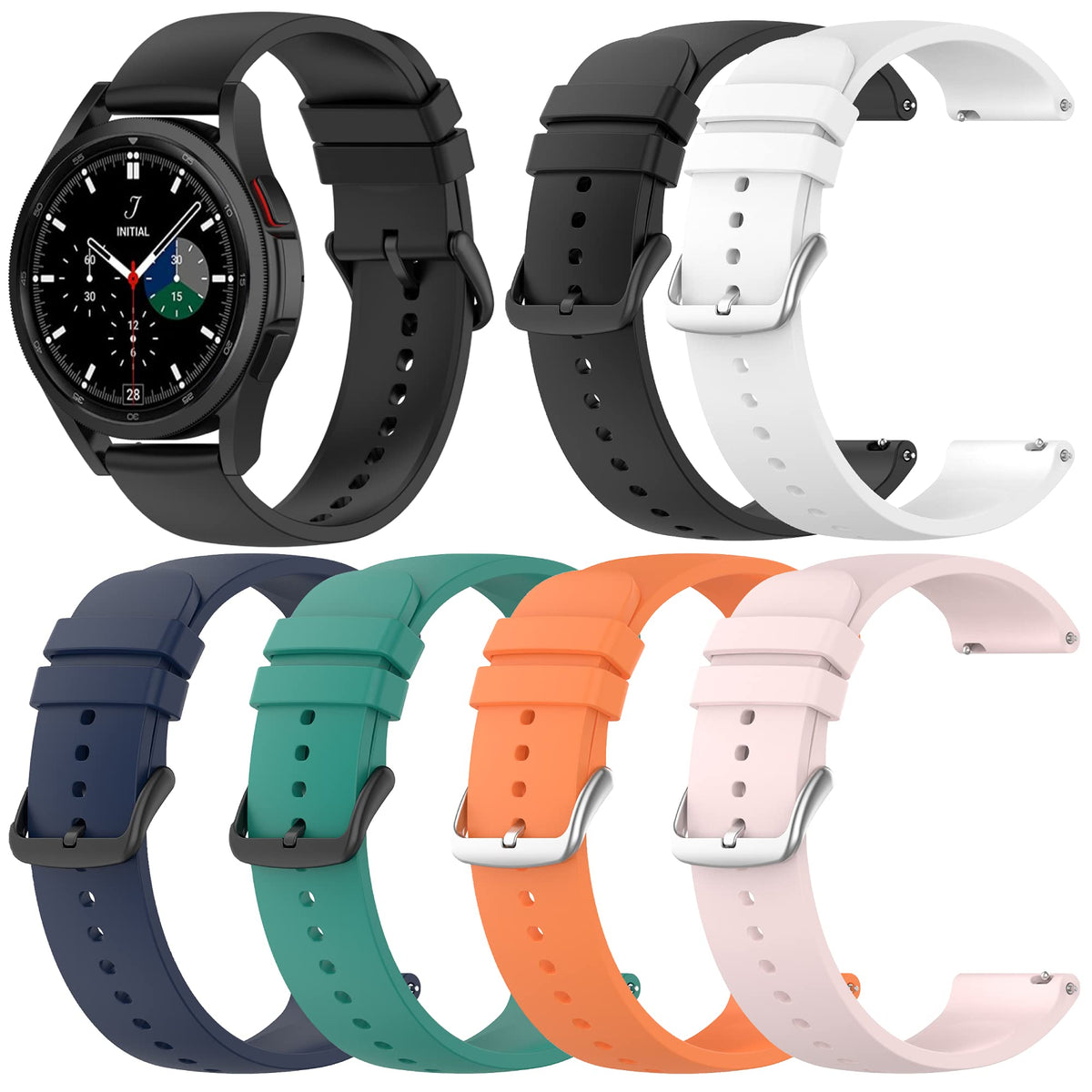 Ecsem Adjustable Replacement Bands Compatible With Nicefuse W3 Smart Watch,Silicone Bracelet Quick Release Wrist Band Waterproof