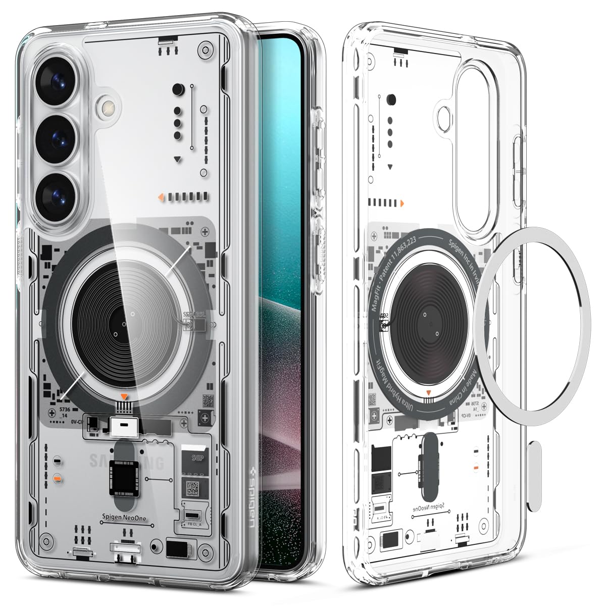 Spigen for Galaxy S26 Case, Ultra Hybrid MagFit [Anti-Yellowing] [Compatible with MagSafe] [Fast Wireless Charging] - Neo One