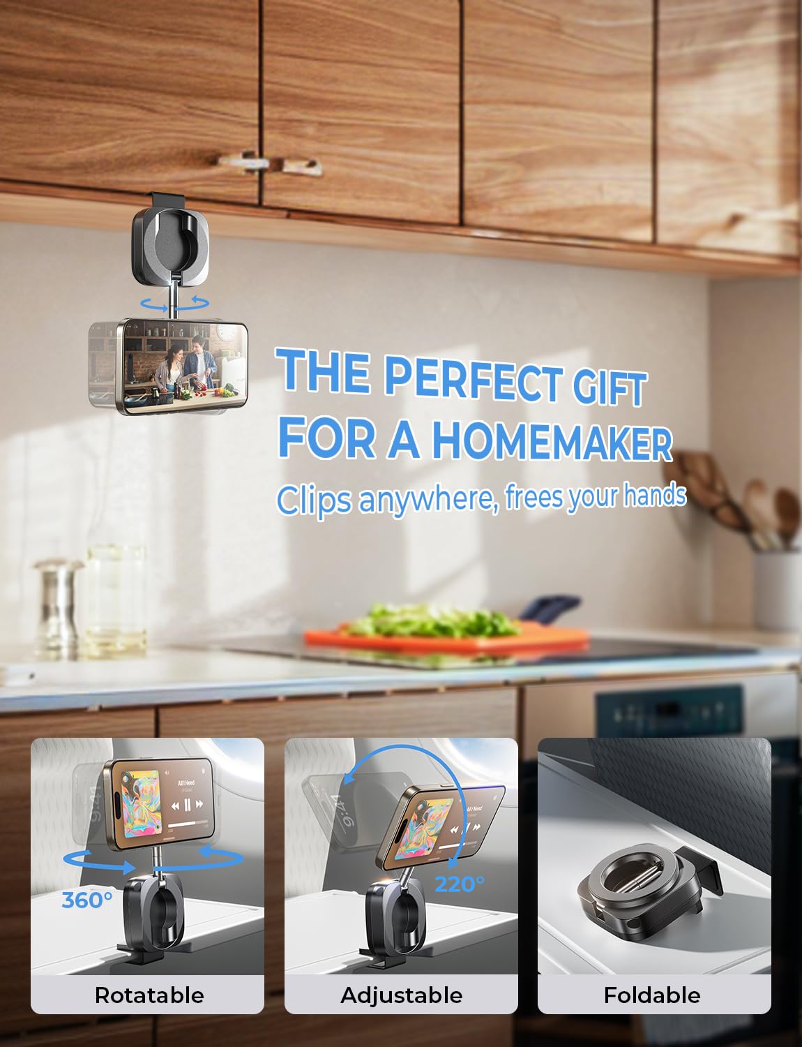 Lisen Airplane Travel Essentials Phone Holder For Magsafe Accessories, Handsfree For Magsafe Phone Stand Plane Travel Essentials