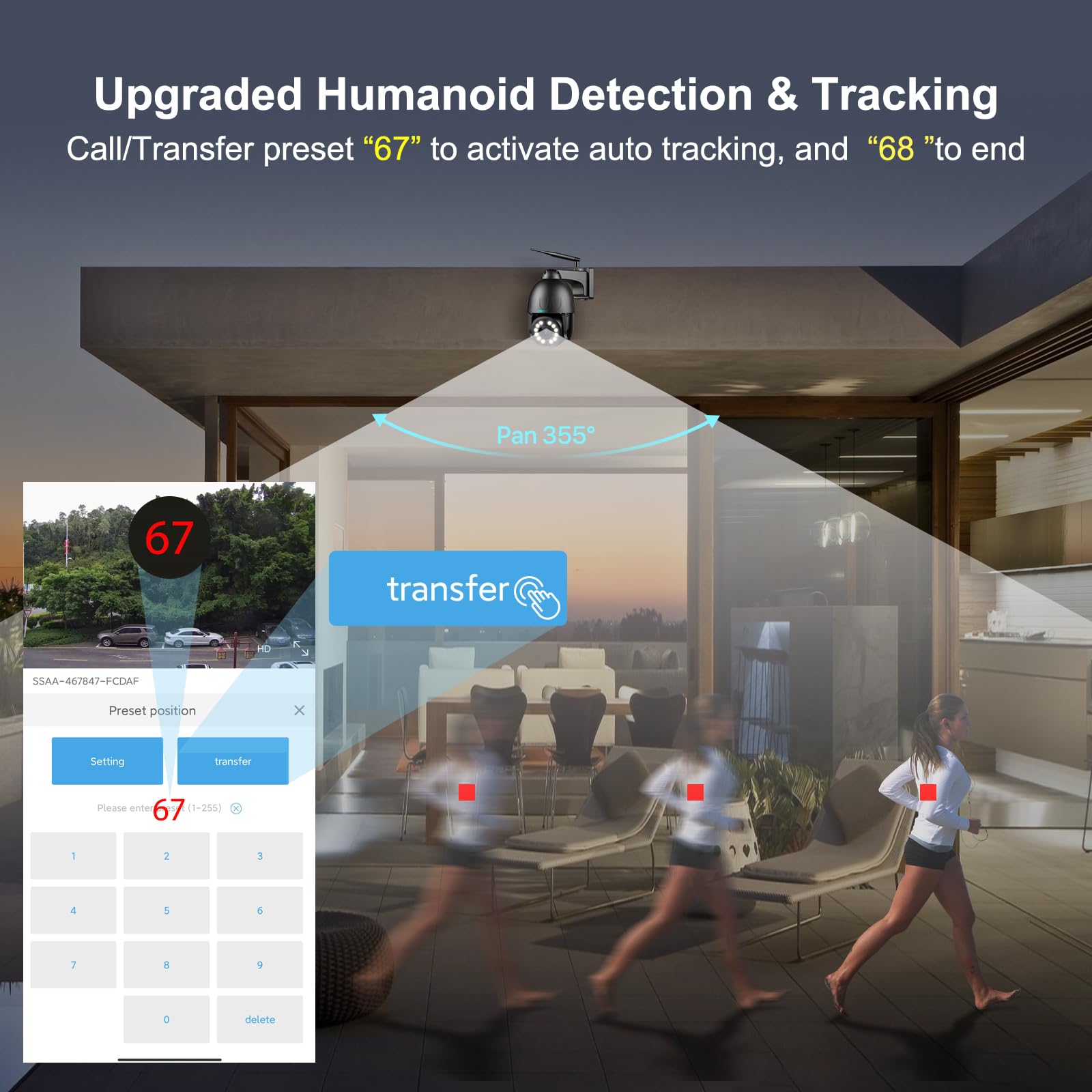Sv3C Ptz Wifi Security Camera Outdoor 15X Optical Zoom Auto Tracking 5Mp Floodlight Color Night Vision Wireless Ip Cam, 2 Way Au
