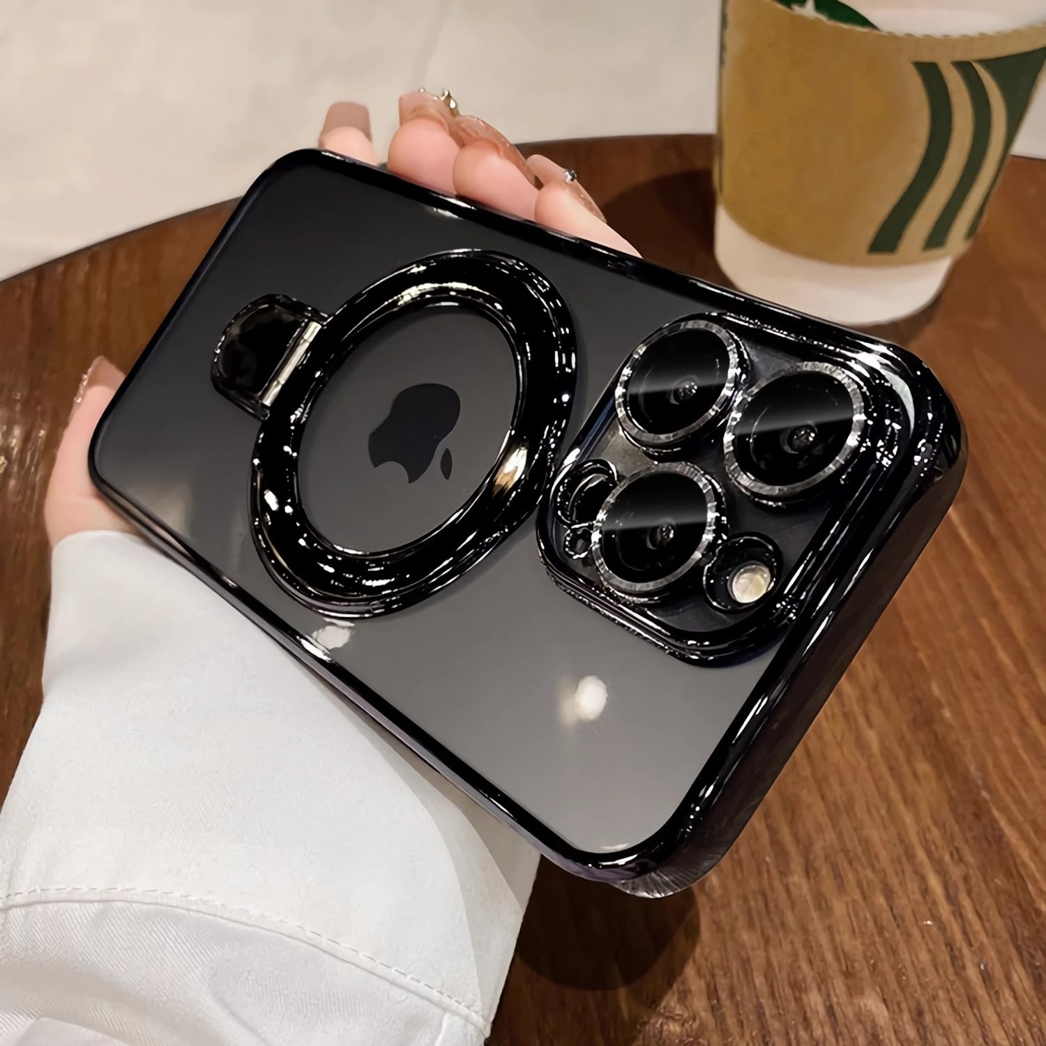 Lxk Magnetic Invisible Stand For Iphone 16 Pro Max Case 6.9'' Compatible With Magsafe, Military Grade Protection, With Camera Pr