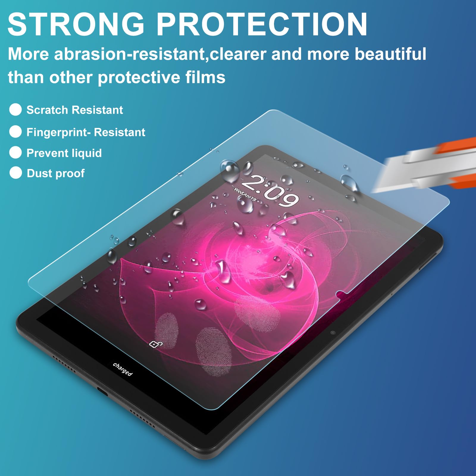 Acdream 1 Pack Screen Protector For T Mobile Revvl Tab 5G 10.36'' Tablet 2023 Release, Hd Tempered Glass Anti Fingerprints Bubbl