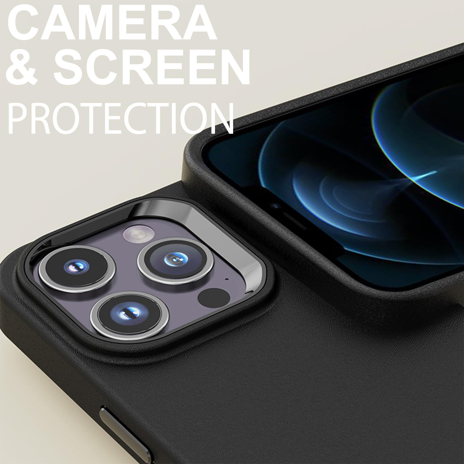 Tenoc Phone Case Compatible With Iphone 12 & Iphone 12 Pro, Black Case Anti Fingerprint Protective Bumper Matte Cover For 6.1 In