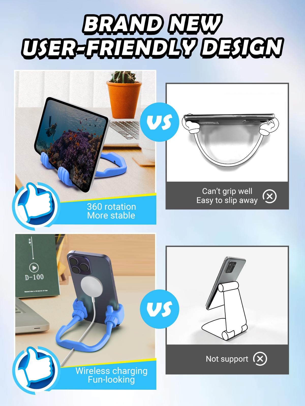 Thumbs Up Lazy Phone Stand Stocking Stuffers For Teens Boys Girls Women Adults Men Gifts For Christmas: Cell Phone Stand Holder