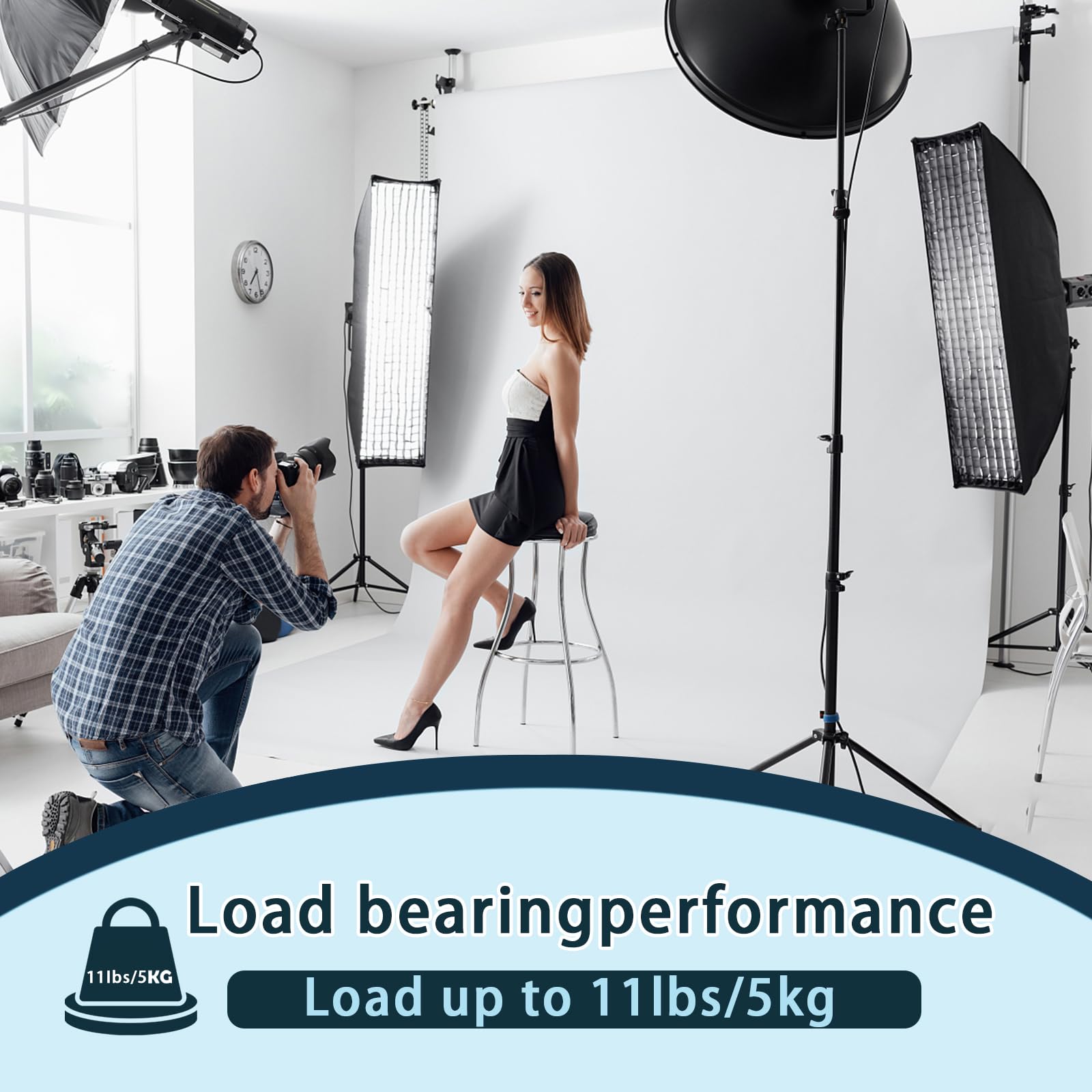 Altson 7 Ft Aluminum Light Standk Light Photography Tripod Stand With Case, Portable Photo Video Tripod Stand For Speedlight, Fl