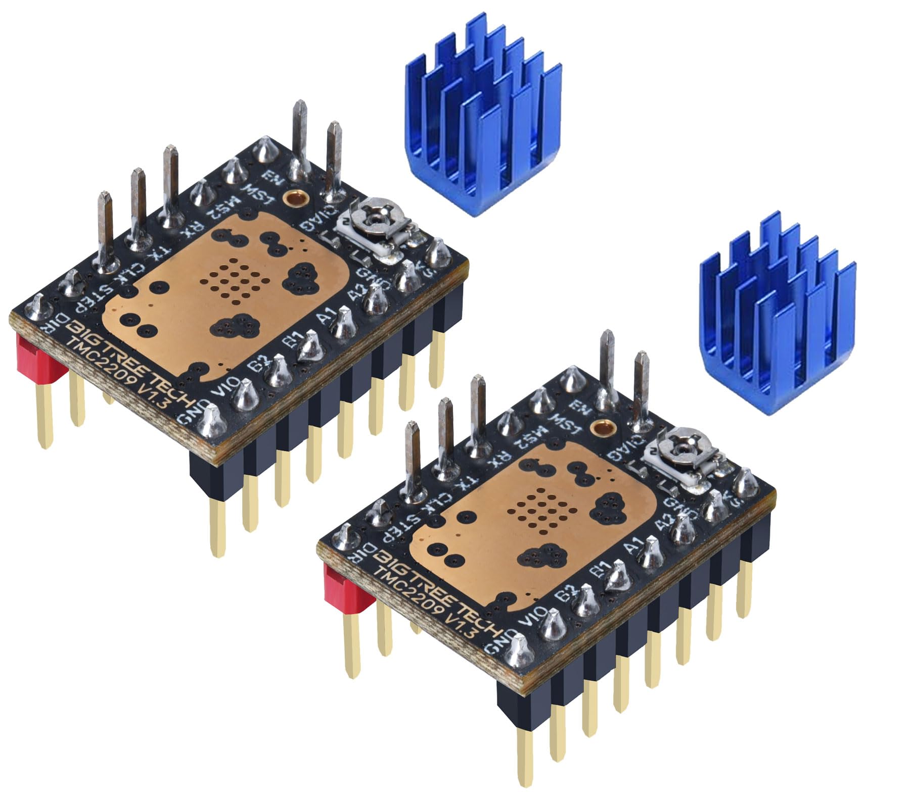 BIGTREETECH TMC2209 V1.3 UART Stepper Motor Driver 2.8A Peak Stepstick Silent Driver for Manta M8P, Octopus V1.1, Octopus Pro, S