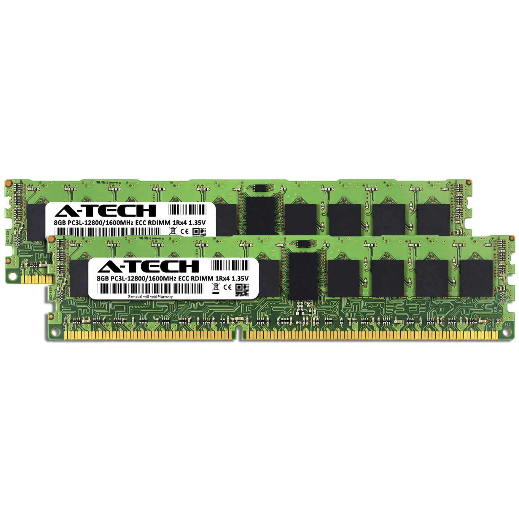 A Tech 16Gb Kit (2X8Gb) Ddr3/Ddr3L 1600Mhz Pc3L 12800R Ecc Rdimm 1Rx4 Single Rank 1.35V Ecc Registered Dimm 240 Pin Server Ram M