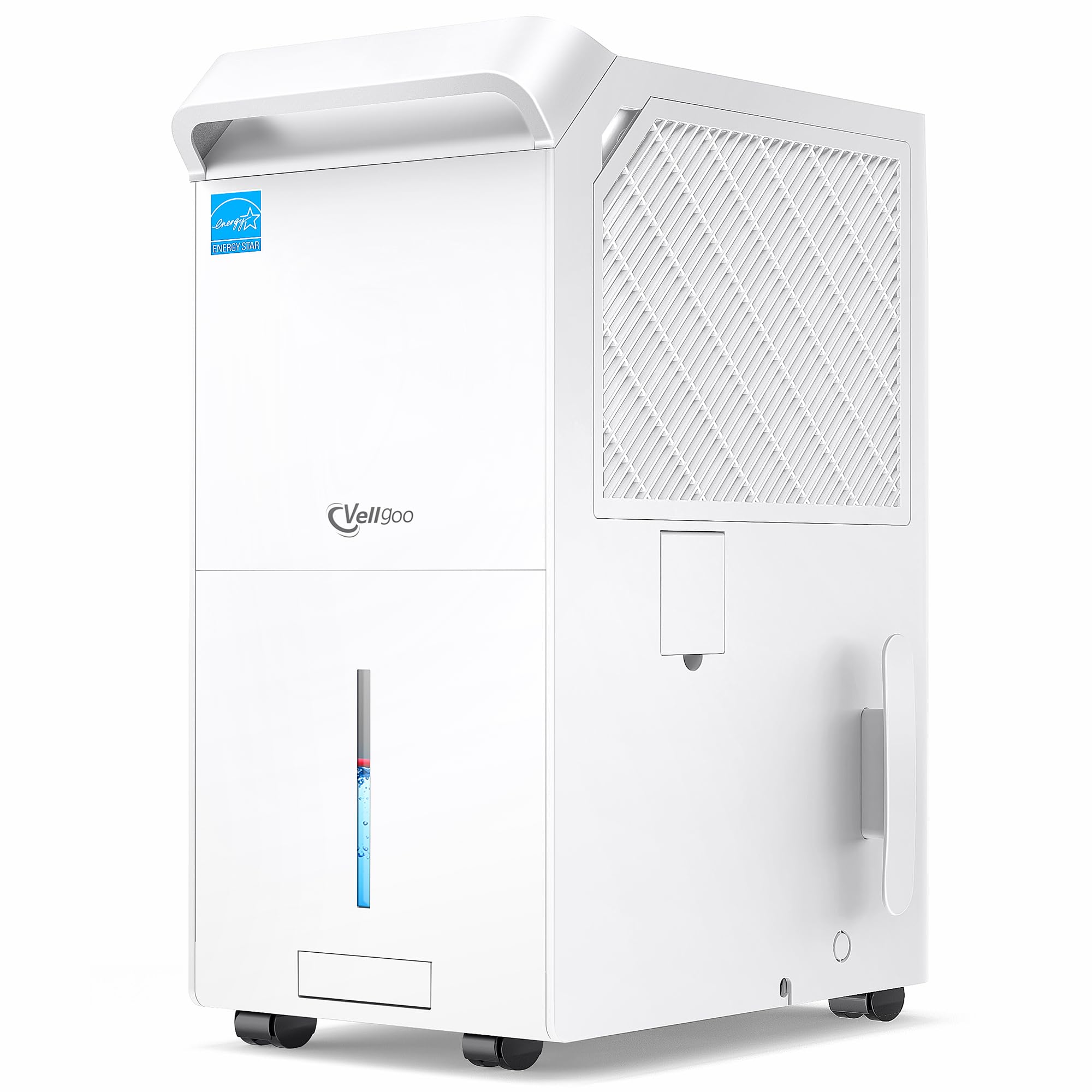 Vellgoo 6,000 Sq.Ft ENERGY STAR Most Efficient 2025 Dehumidifier for Basement, Max 140 Pint/Day Large Capacity Dehumidifier with