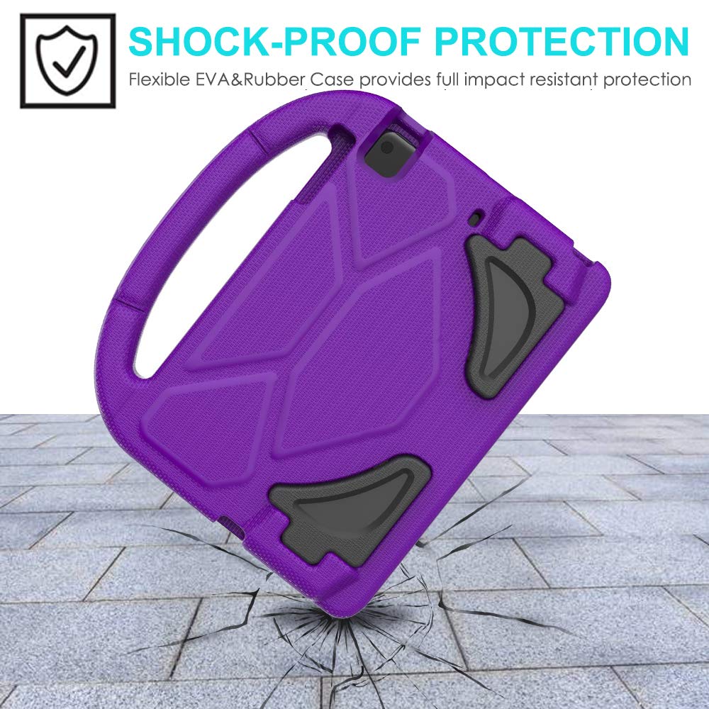 Suplik Kids Case For Ipad Mini 5/4/3/2/1 (7.9''), Durable Shockproof Protective Handle Bumper Stand Cover With 2*Screen Protecto