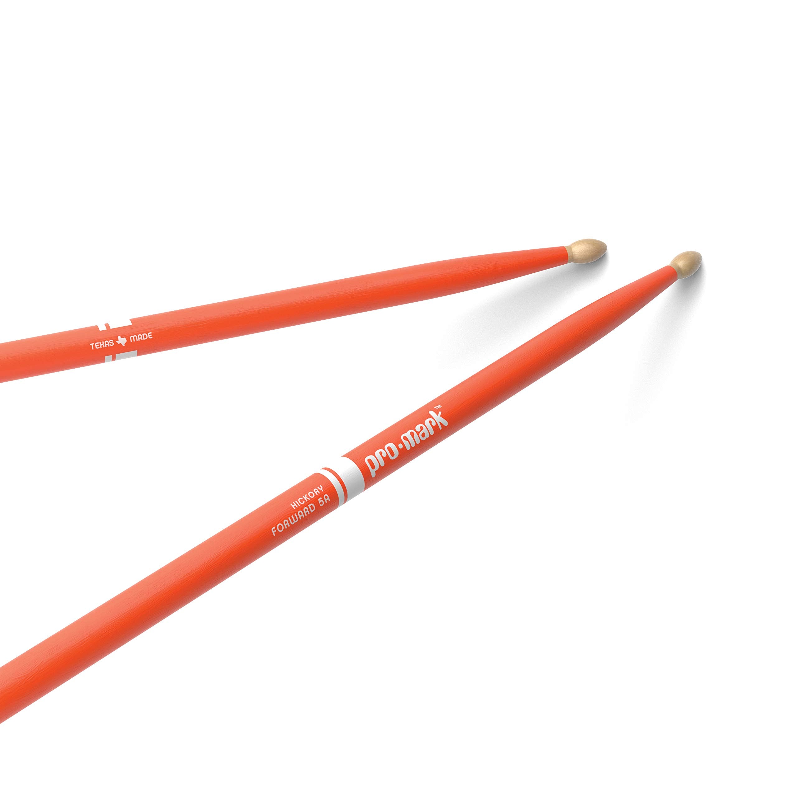 Promark American Hickory Classic 5A Drumsticks, Acorn Tip, Orange - Single Pair