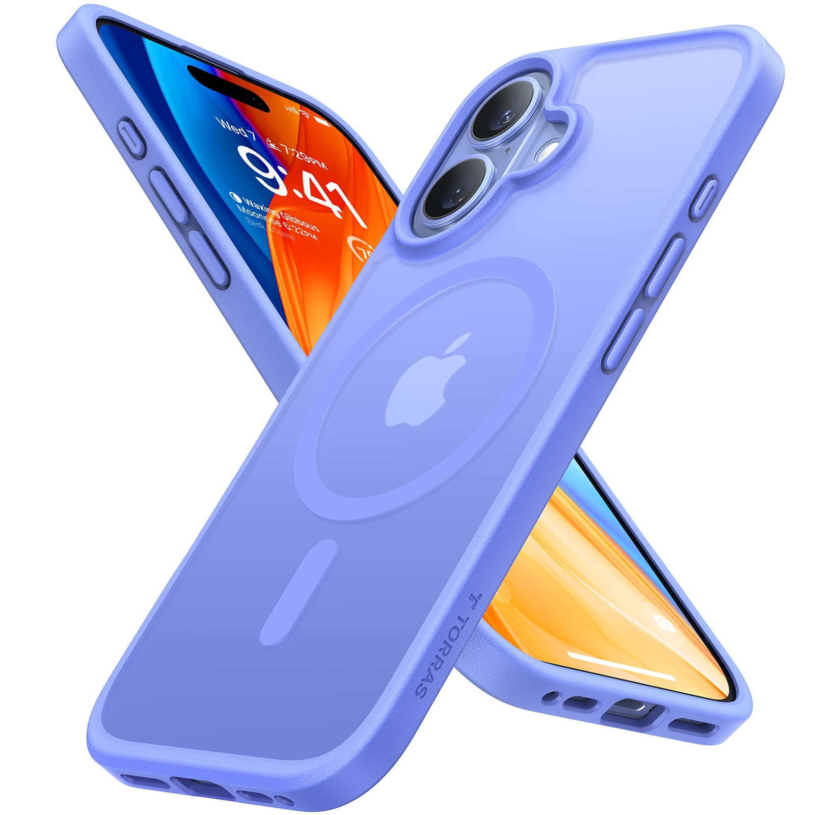 Torras Magnetic Shockproof Compatible With Iphone 16 Case, Fit For Magsafe, 4X Military Grade Drop Protection Anti Scratch Prote