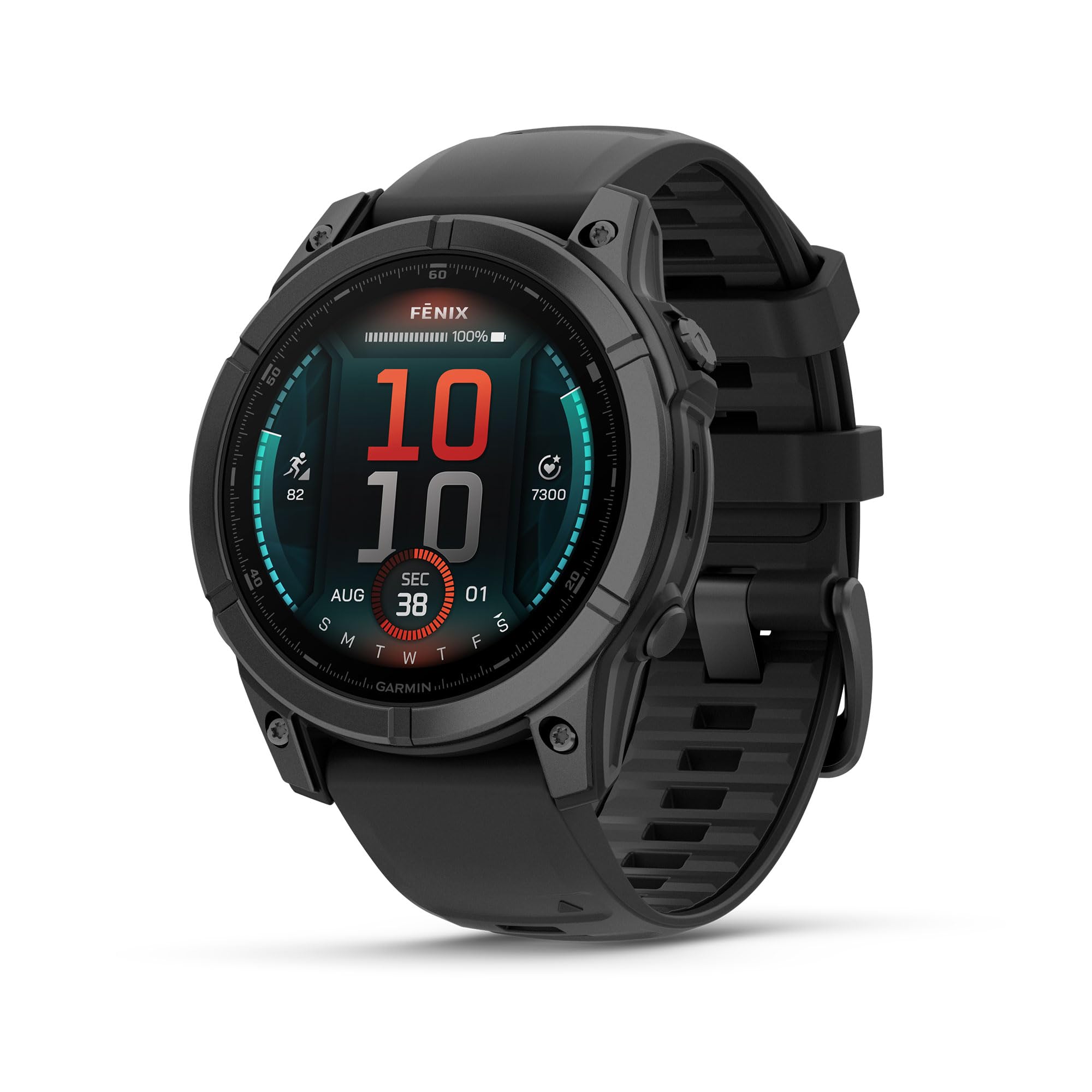 Garmin fenix E - 47 mm, AMOLED, Premium Multisport GPS Smartwatch, Long-Lasting Battery Life, Slate Gray Steel with Black Band