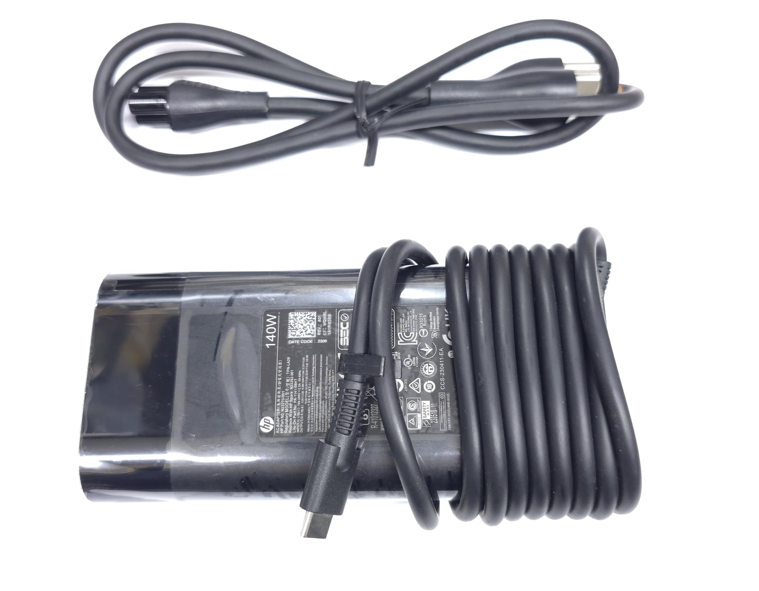 Hp 140W Usb-C Ac Adapter For Hp Spectre 2-In-1 Laptop 16-Aa0023Dx, Compatible P/N: Tpn-La29, N22270-001, N22282-001, Pa-1141-08H