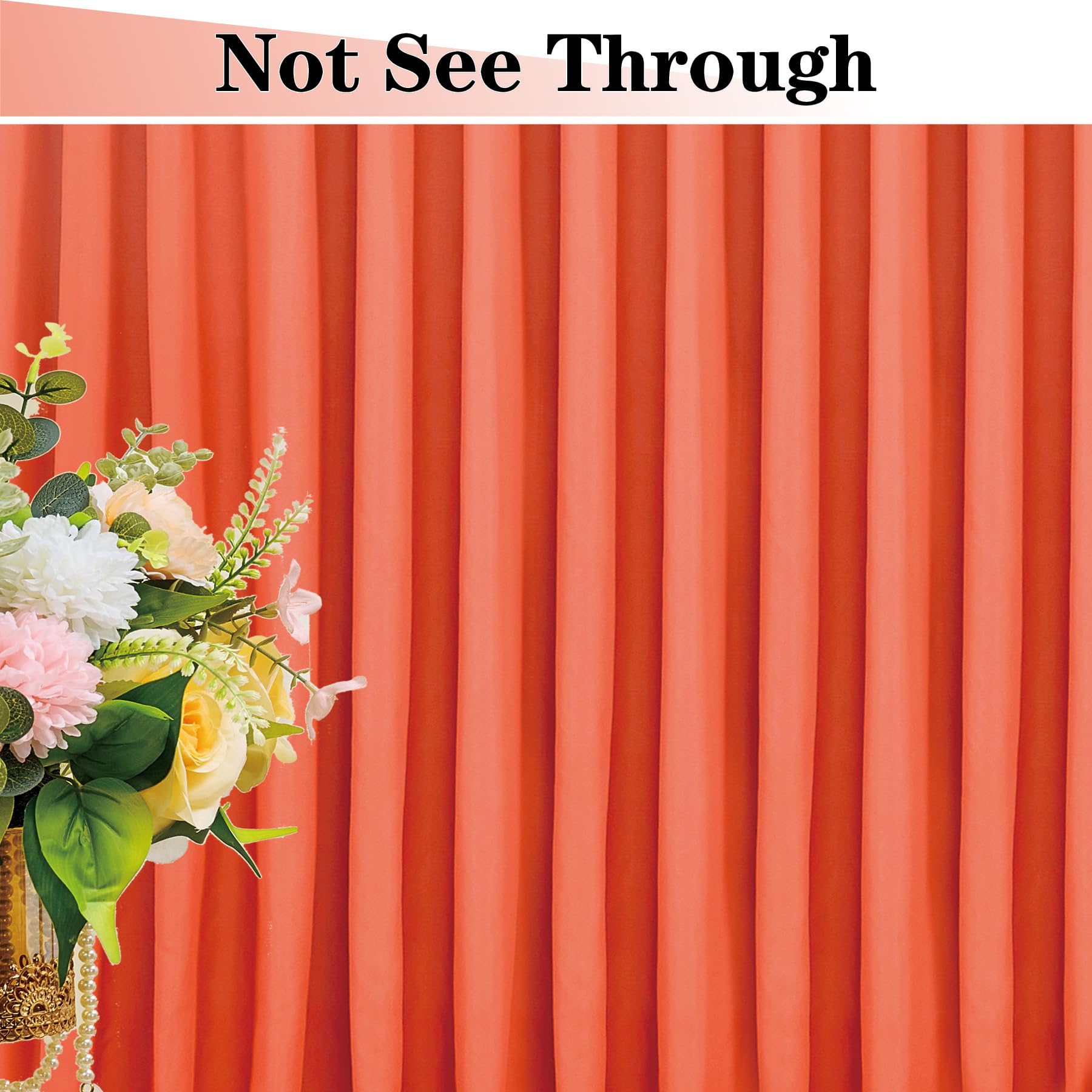 20X10Ft Black Backdrop Curtains For Party, 4 Panels 5X10Ft Thick Polyester Backdrop Drapes, Wrinkle Resistant Photography Backgr